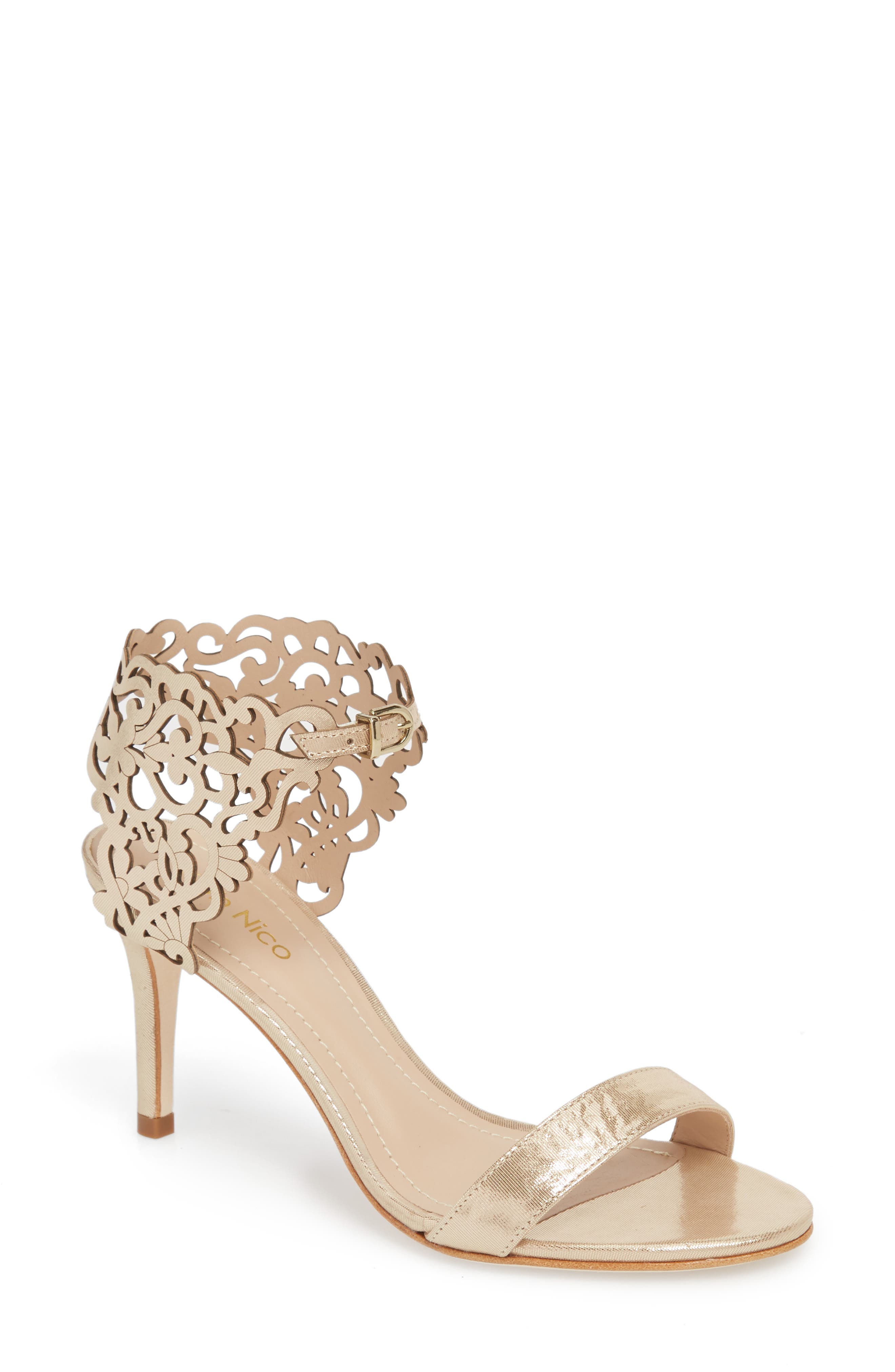 Klub Nico Adira Laser Cut Sandal, Metallic