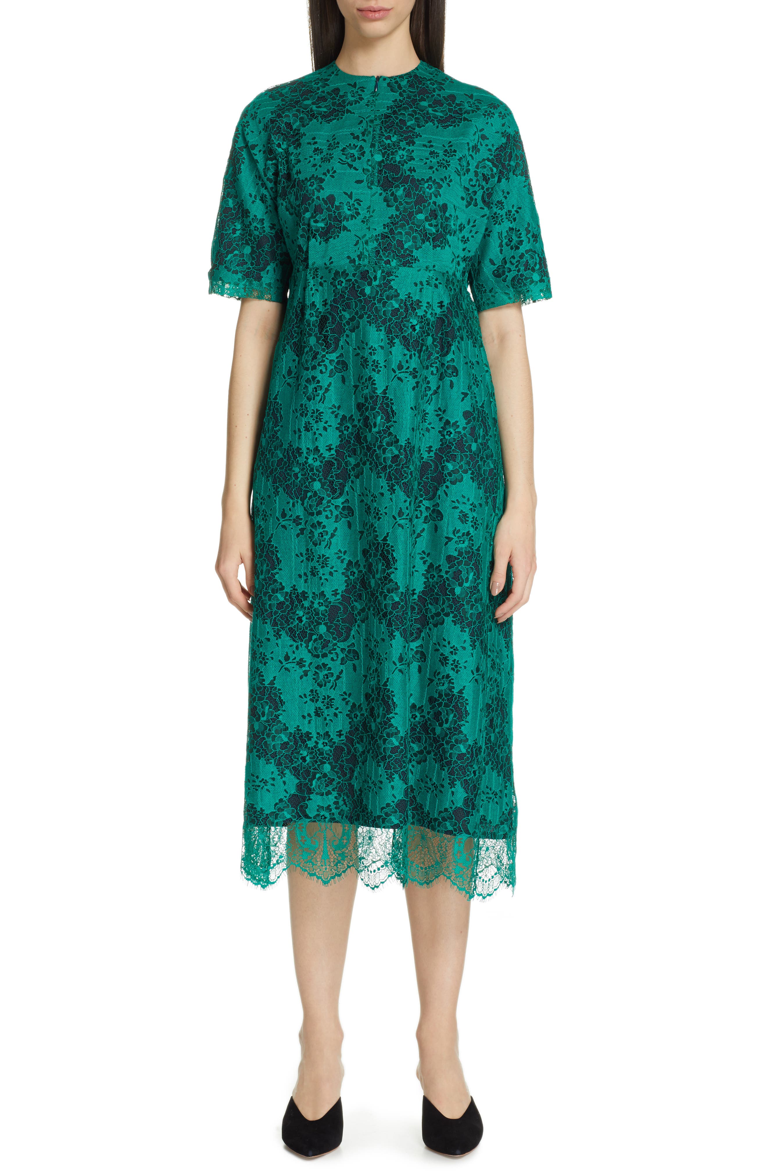 Roseanna Lace Midi Dress, 8 FR - Green