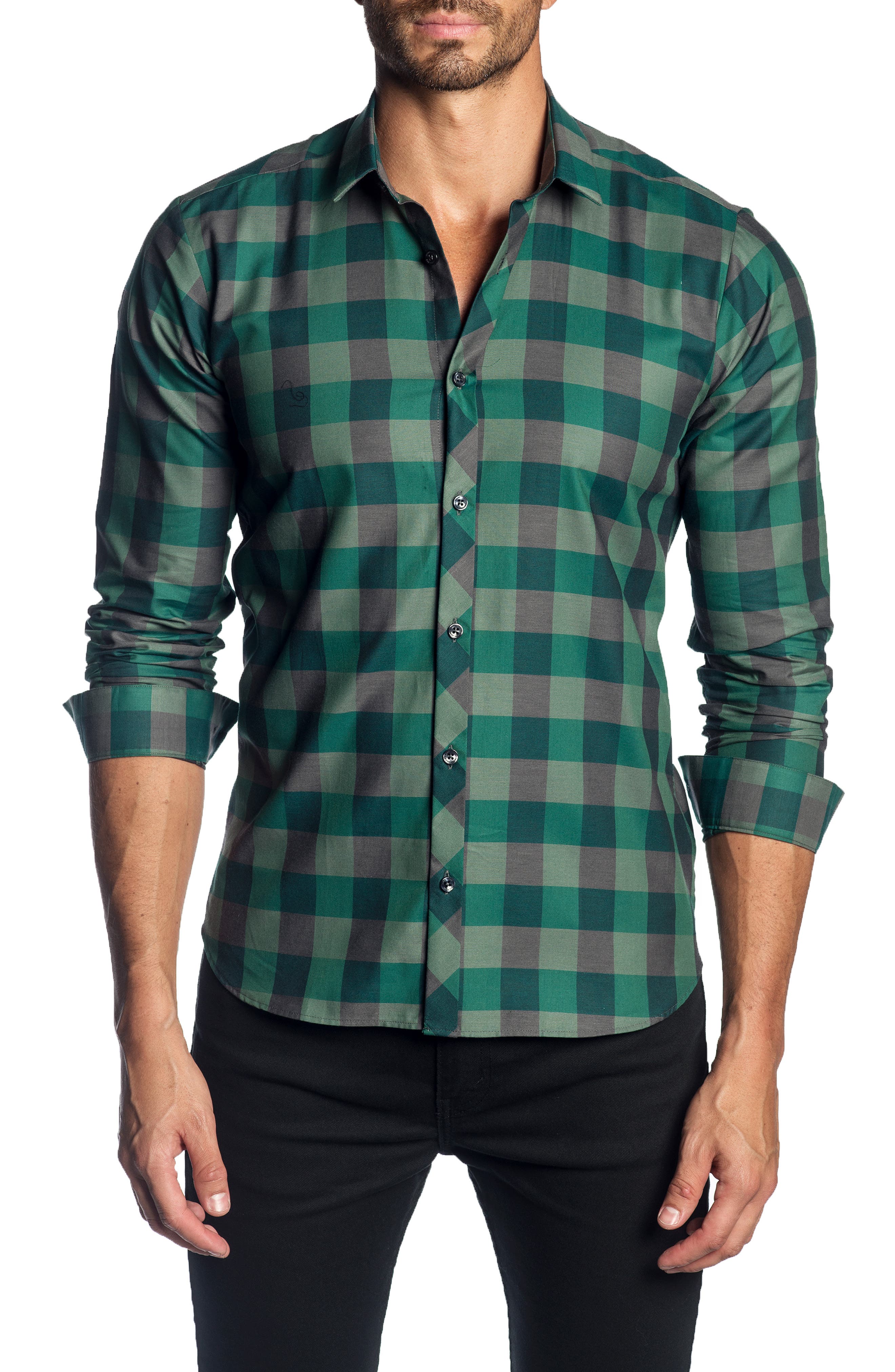 Jared Lang Trim Fit Buffalo Check Sport Shirt Nordstrom