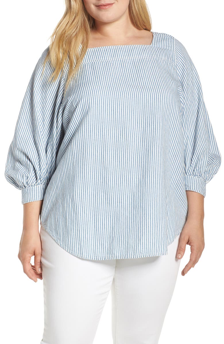 Lucky Brand Tops STRIPE POPOVER TOP