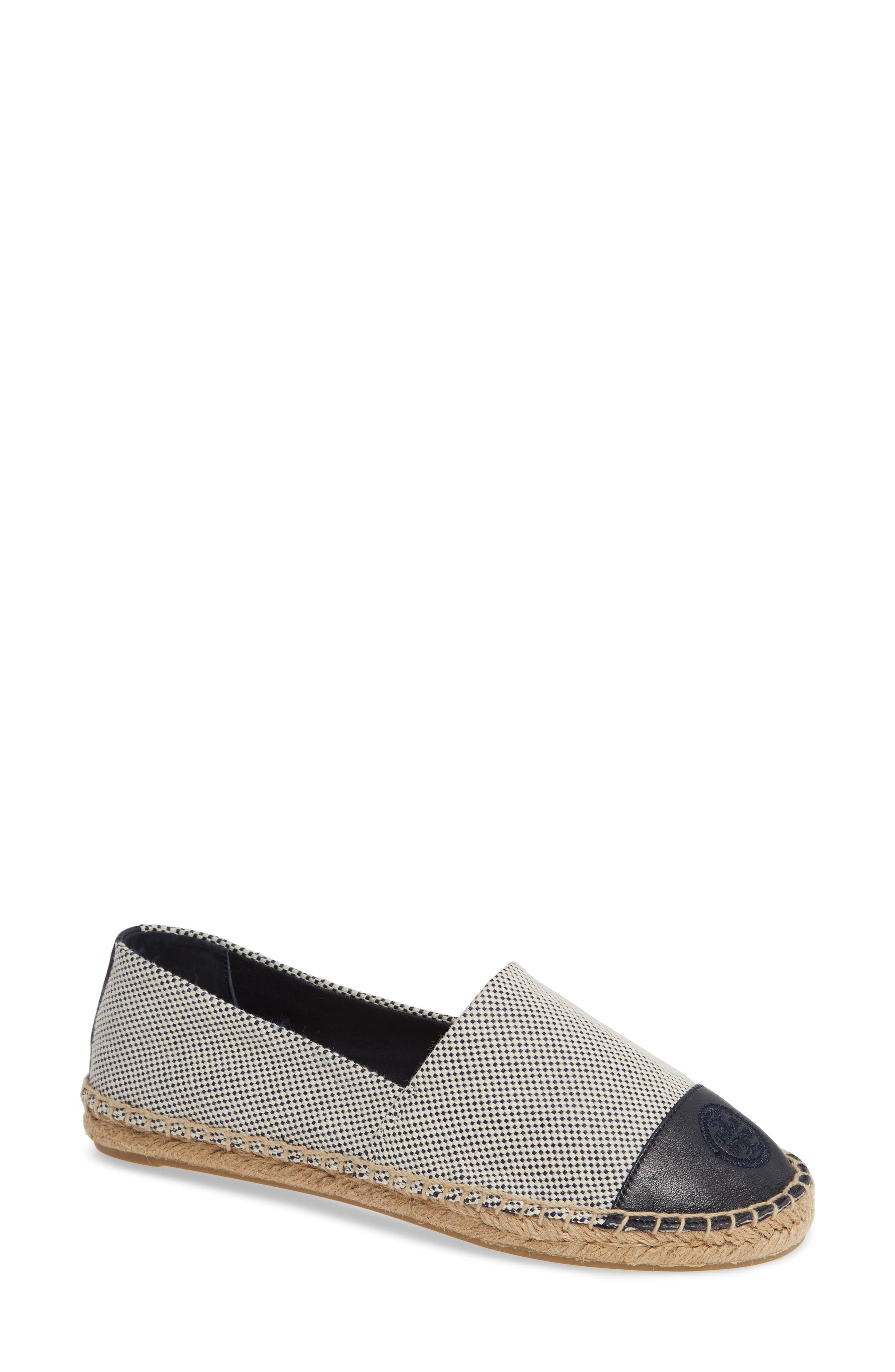 Tory Burch Colorblock Espadrille Flat- Blue