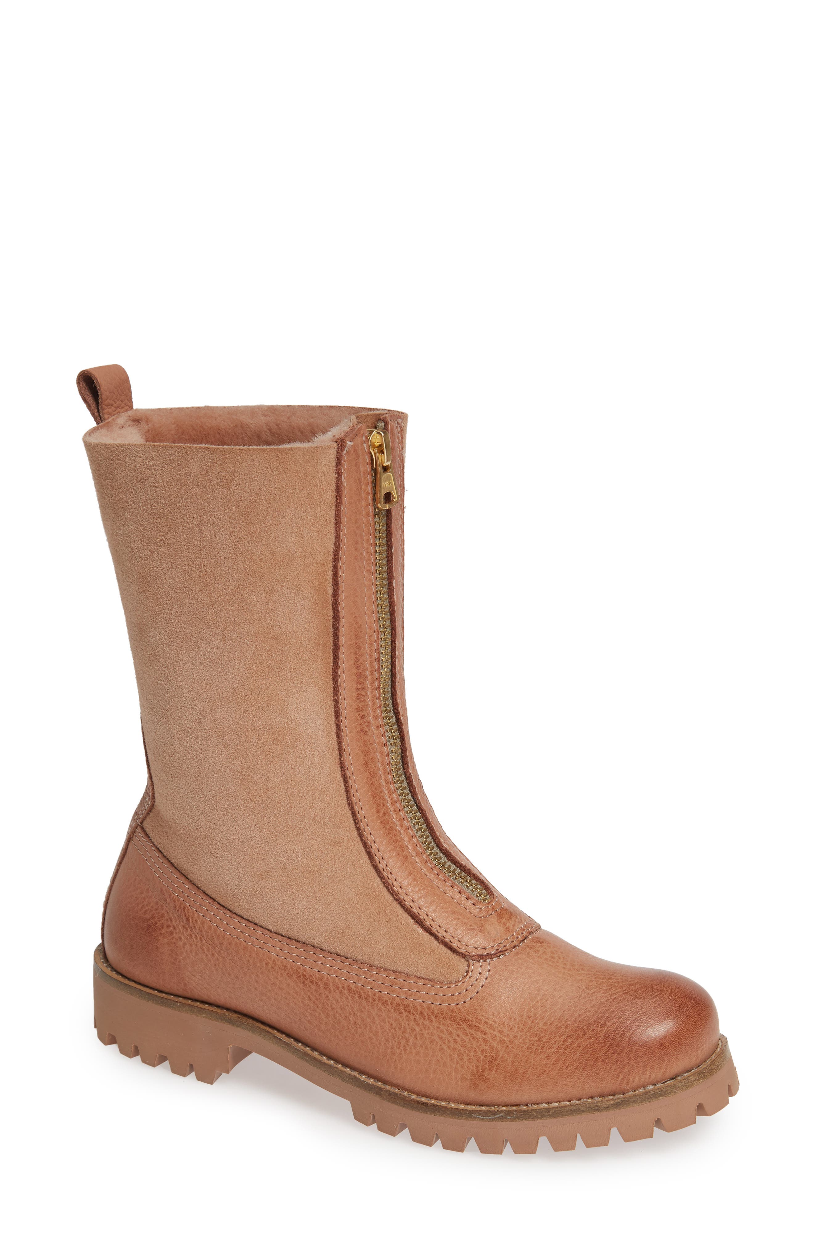 Blackstone Ql53 Genuine Shearling Lined Bootie, Beige