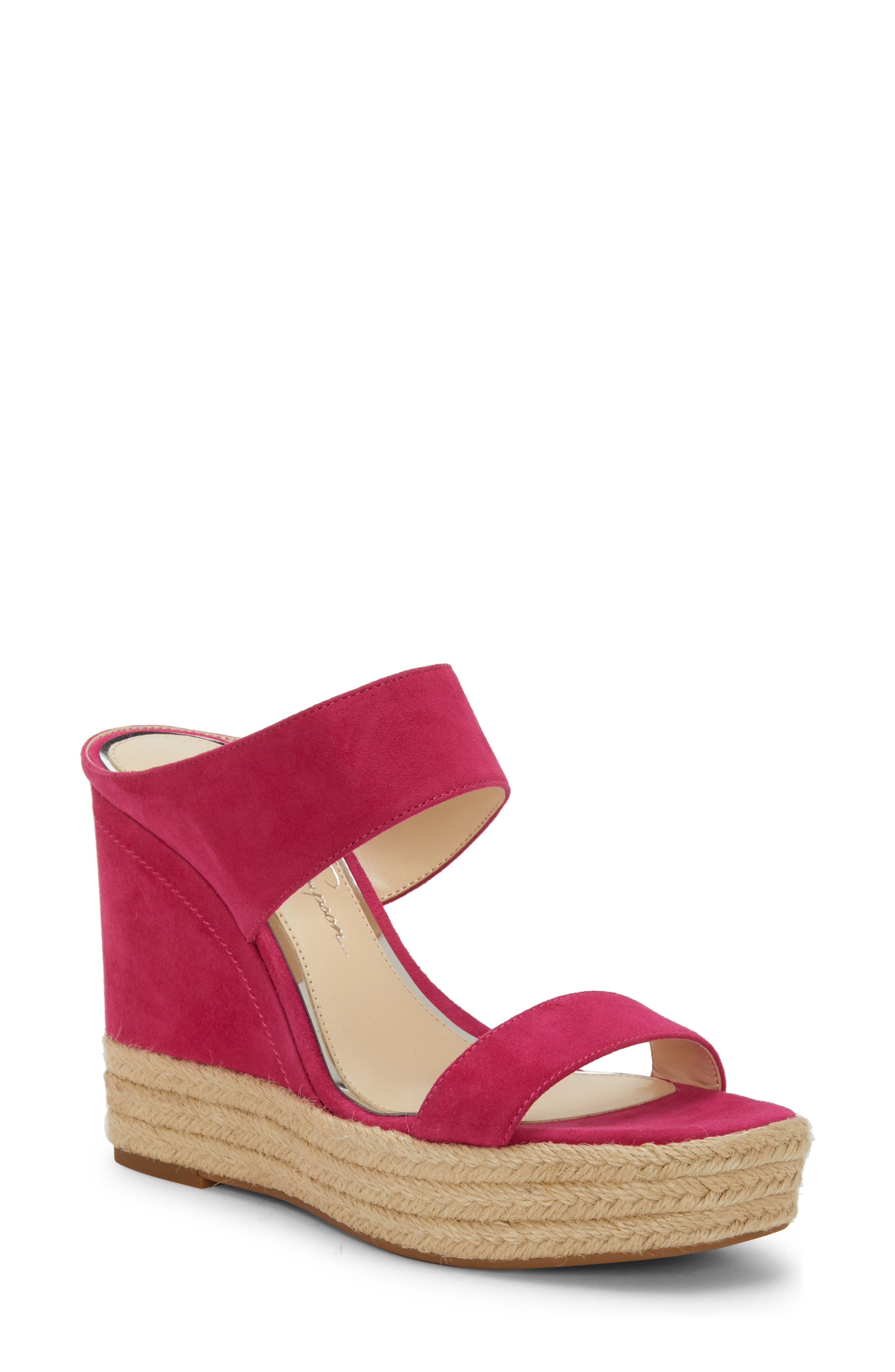 Jessica Simpson Siera Espadrille Wedge Slide Sandal, Pink
