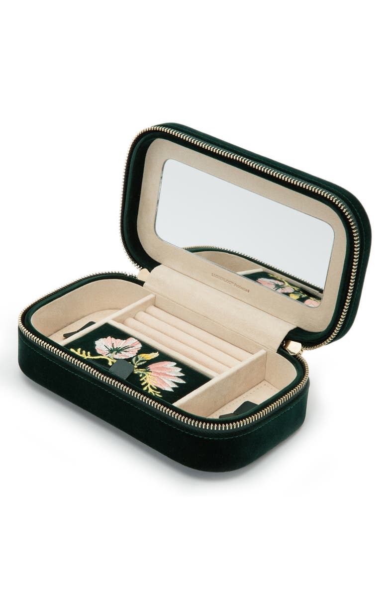 Wolf Zoe Rectangle Zip Case - Green In Forest Green