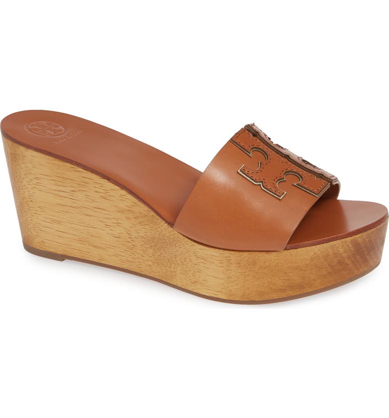 TORY BURCH Ines Wedge Slide Sandal, Main, color, TAN / SPARK GOLD