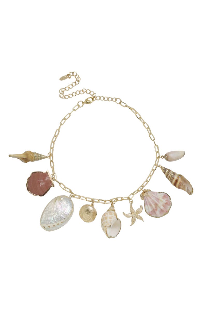Ettika Private Island Shell Necklace In Gold
