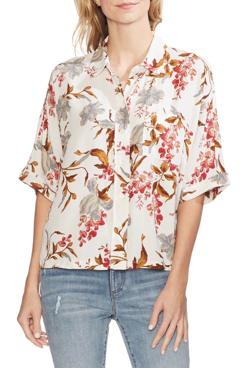 Vince Camuto Tops GRACEFUL WILDFLOWER DOLMAN SLEEVE BLOUSE