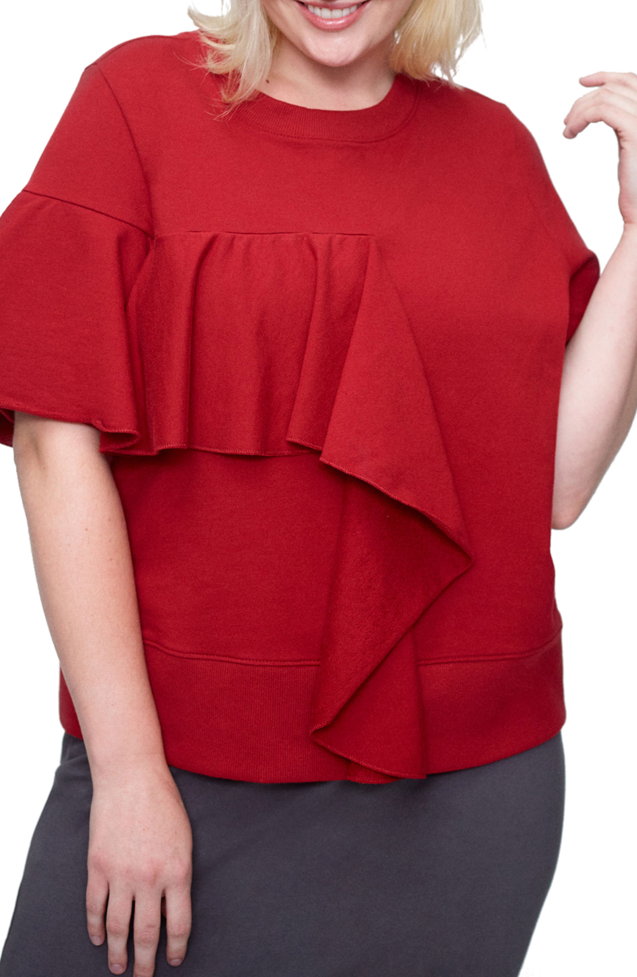 Plus Size Universal Standard Flounce Sweatshirt