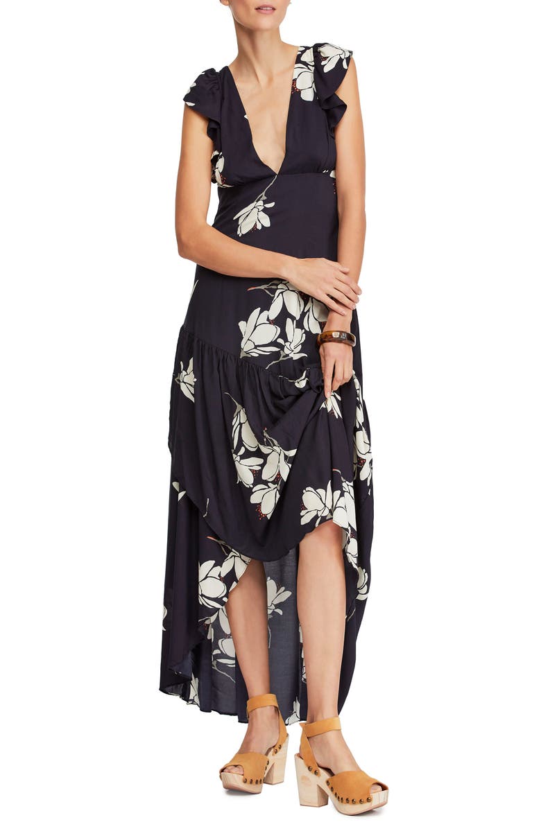 Free People Dresses SHE'S A WATERFALL HIGH/LOW MAXI DRESS