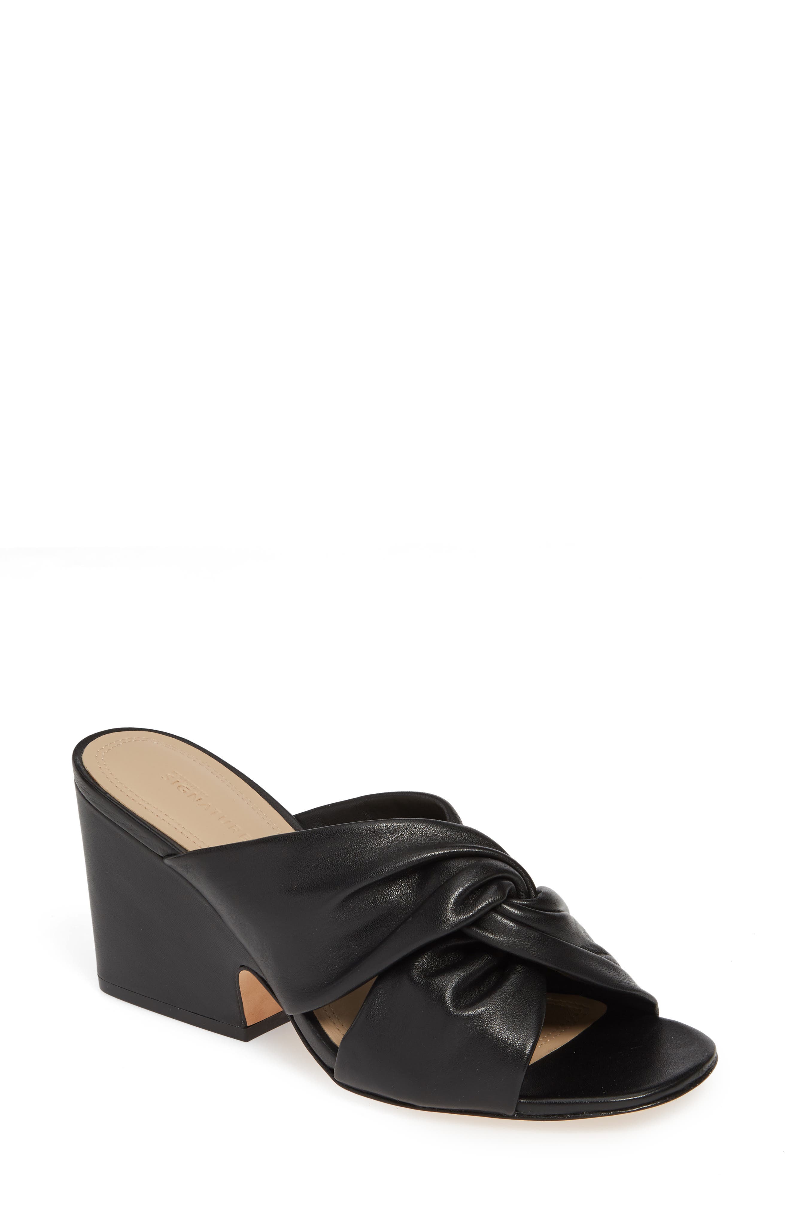Nordstrom Signature Alma Knot Slide Sandal, Black