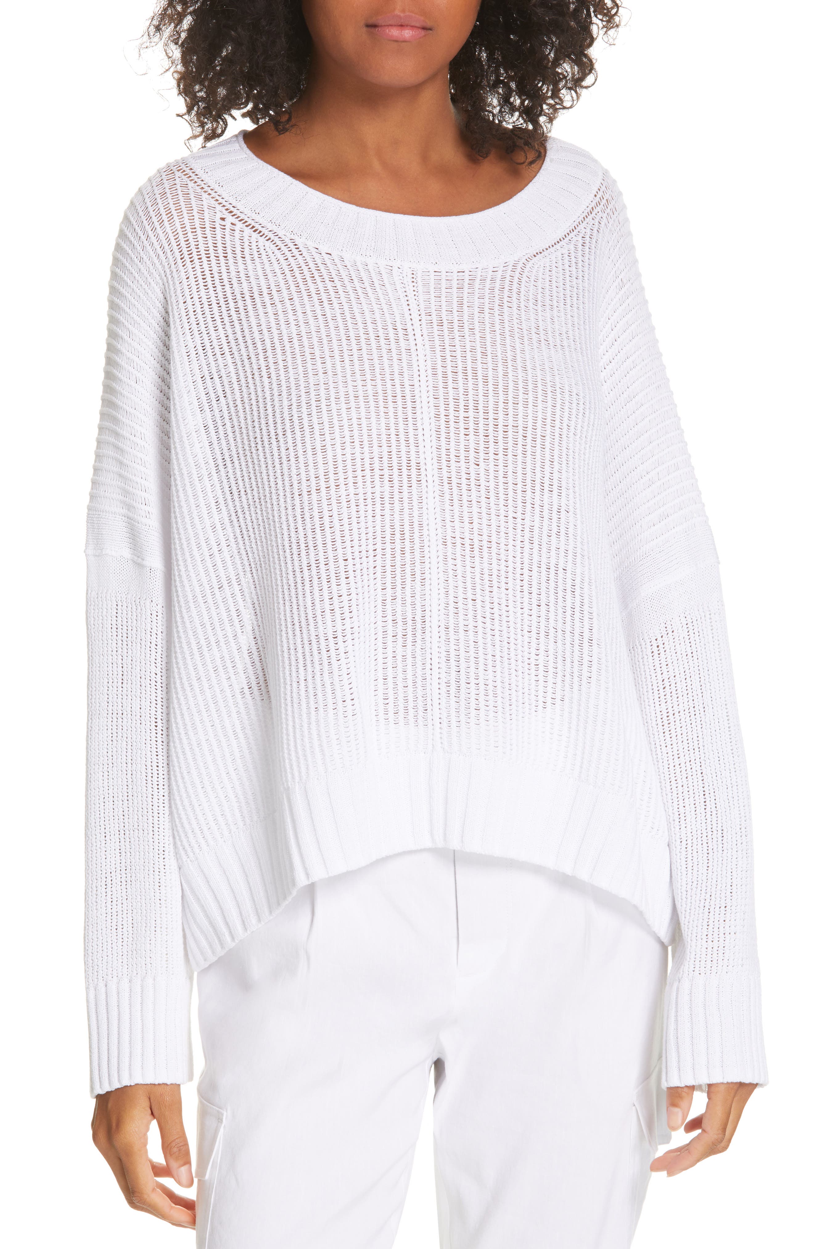 Vince Front Seam Cotton Poncho Style Sweater | Nordstrom