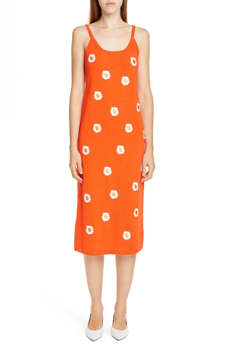 Mansur Gavriel Dresses DAISY EMBROIDERED MIDI SWEATER DRESS