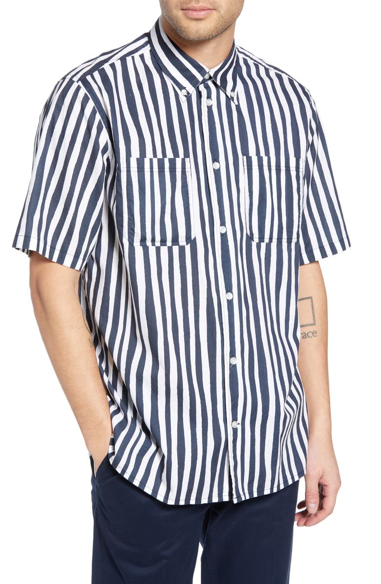 Wesc T-shirts NIMA UNEVEN STRIPE WOVEN SHIRT