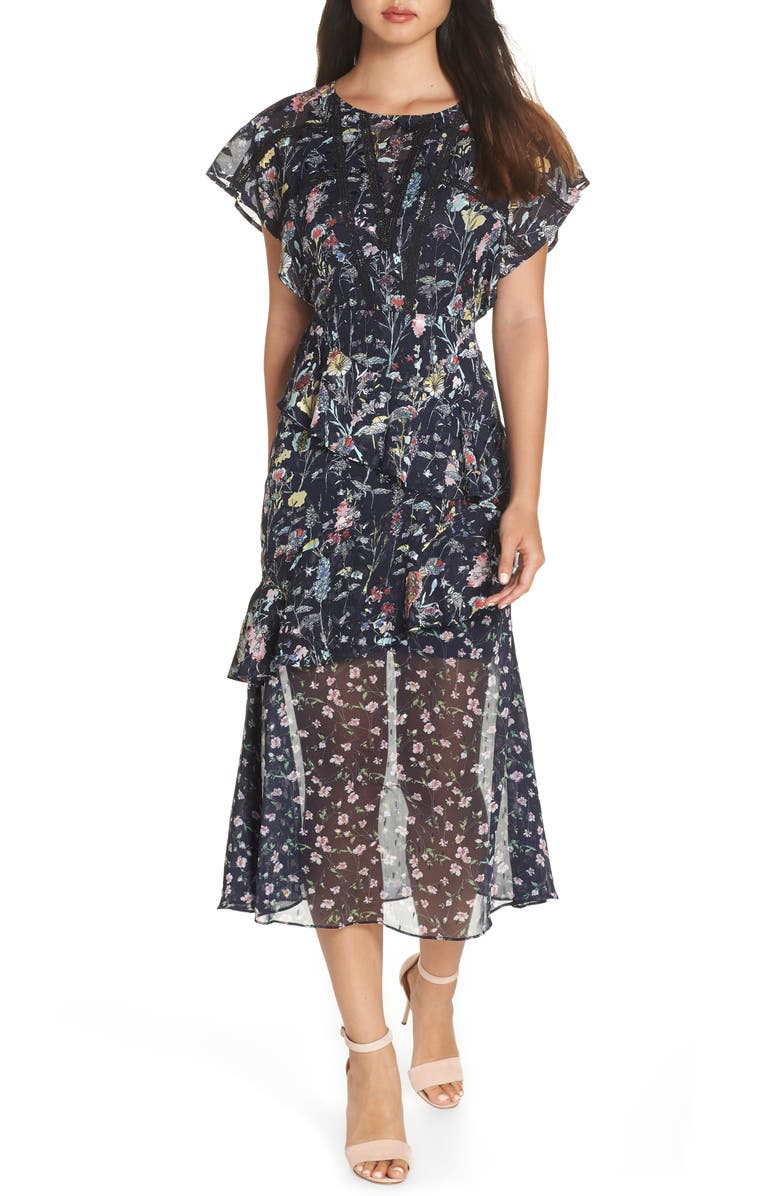 FOXIEDOX Carolina Midi Dress, Main, color, CAROLINA MULTI