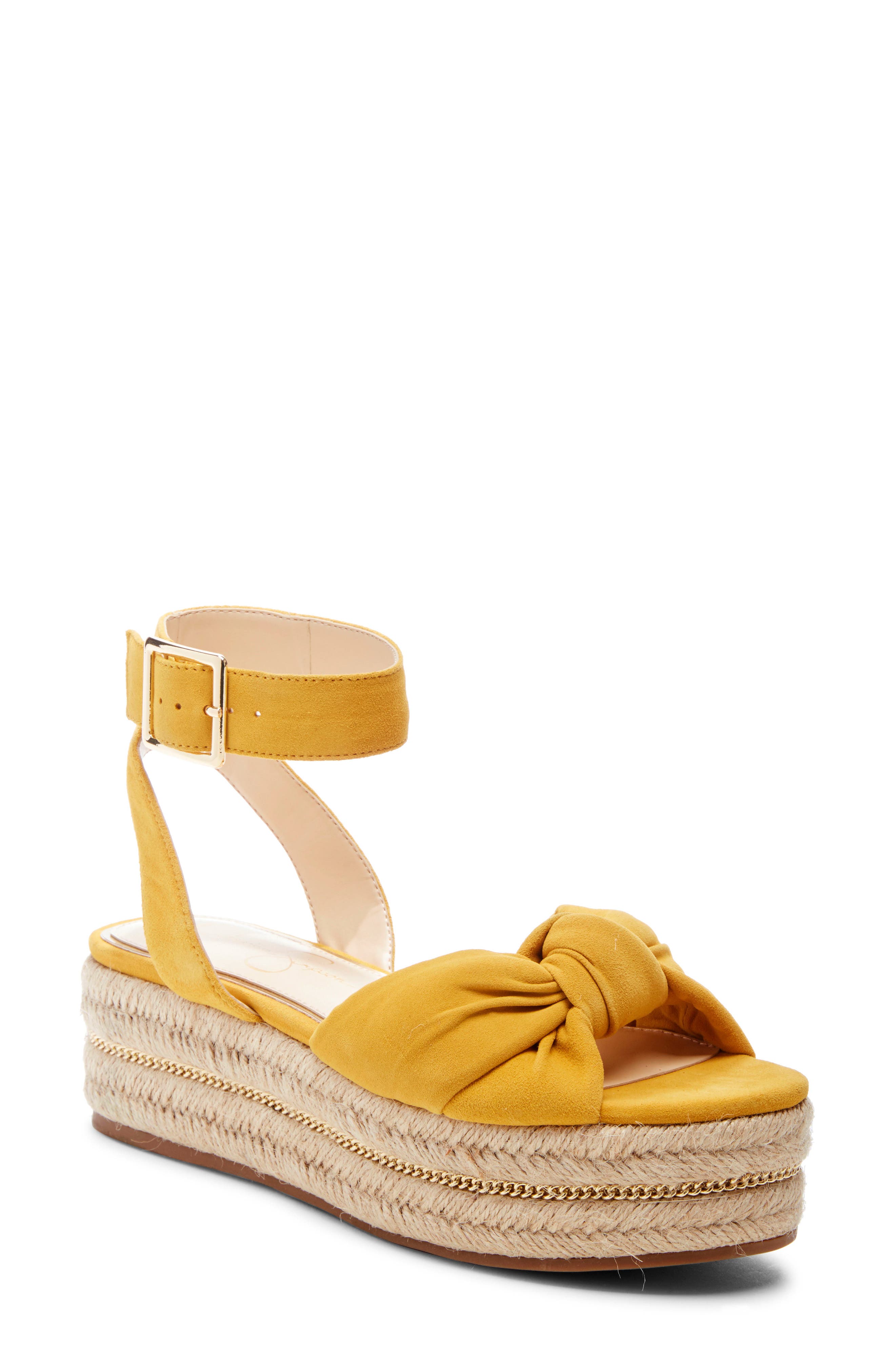Jessica Simpson Aprille Platform Ankle Strap Sandal- Yellow
