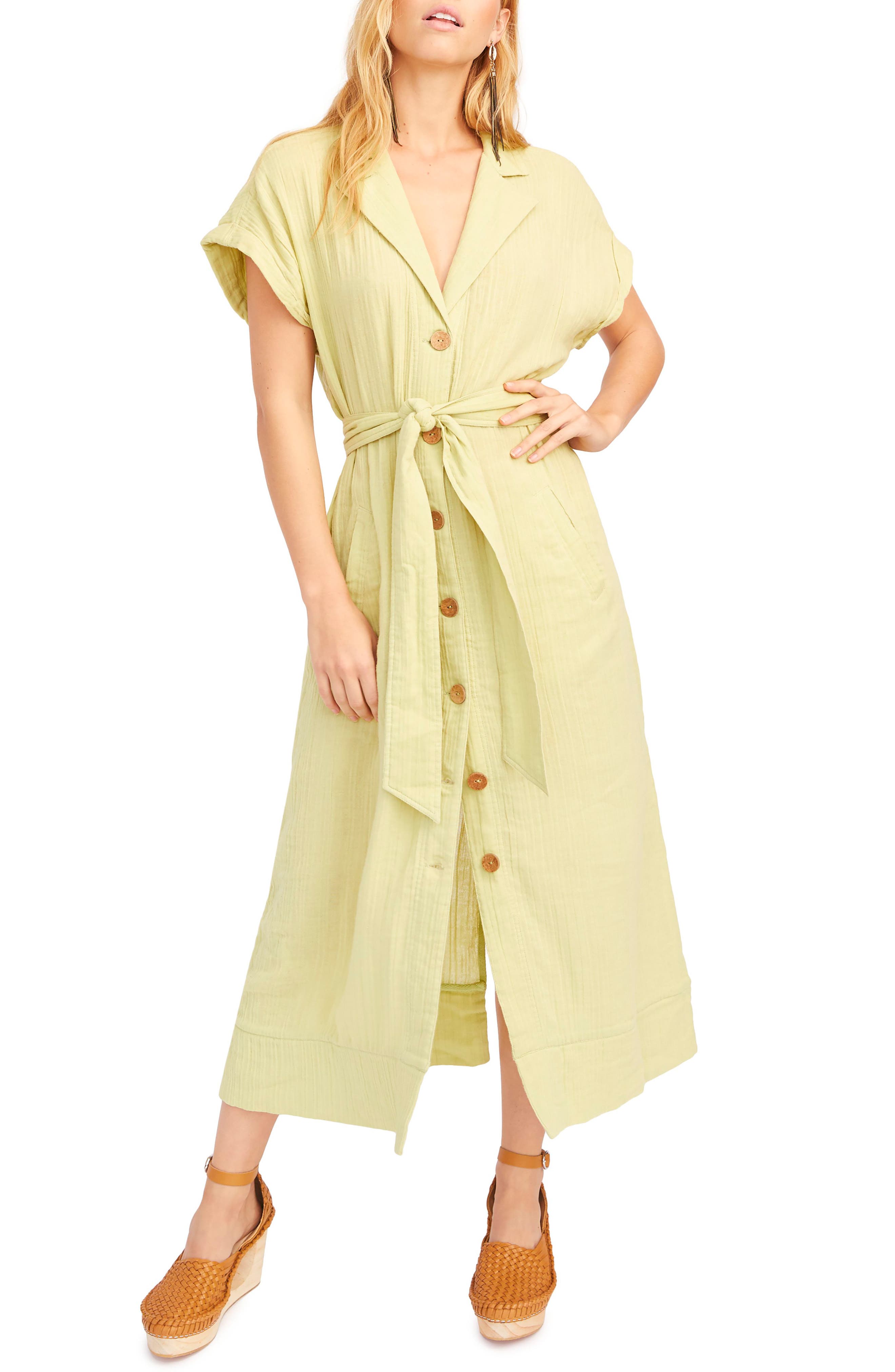 Endless Summer By Free People Soaking Up Summer Maxi Dress, Green
