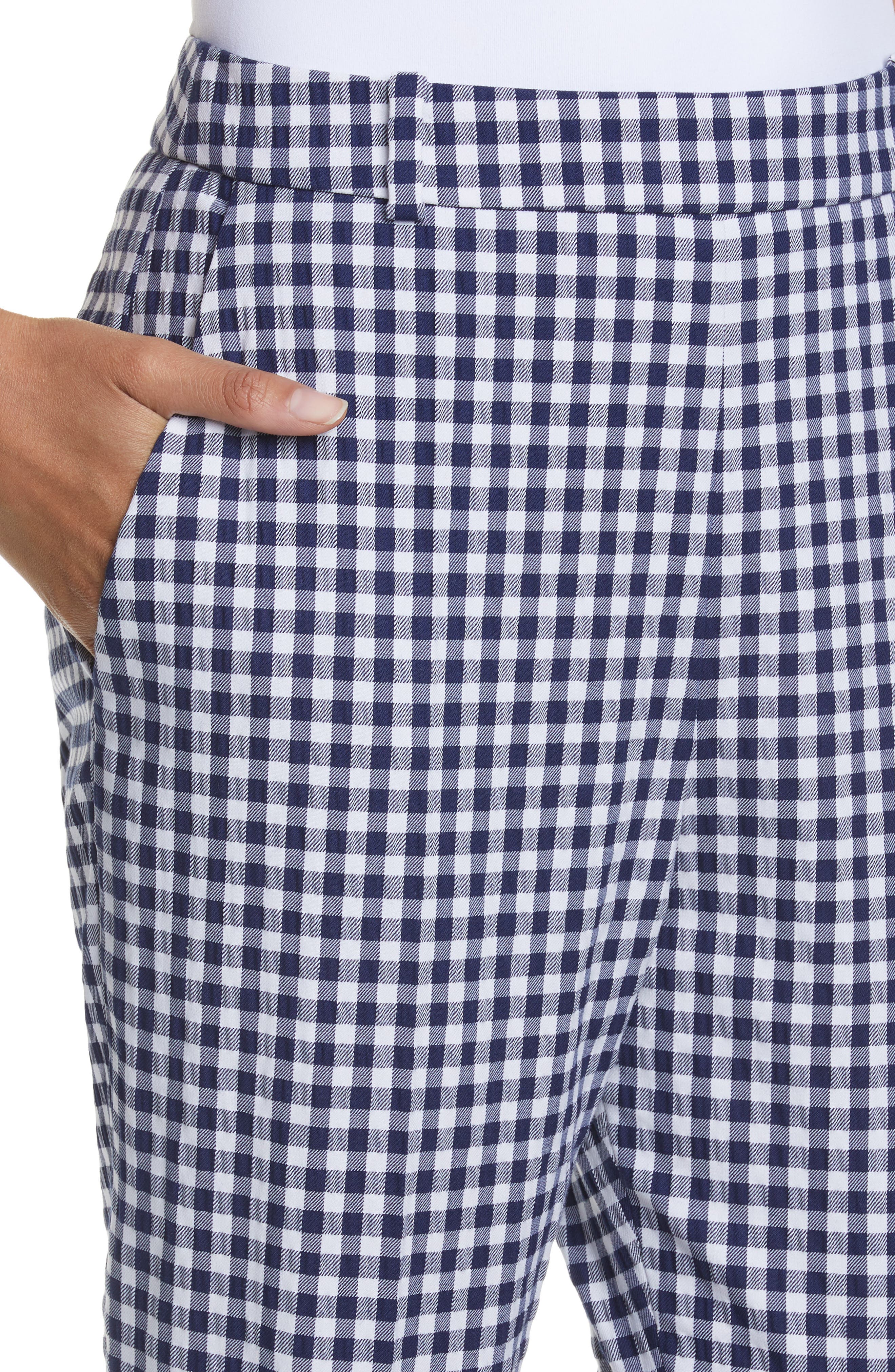 HUGO BOSS HELISY CHECK ANKLE TROUSERS