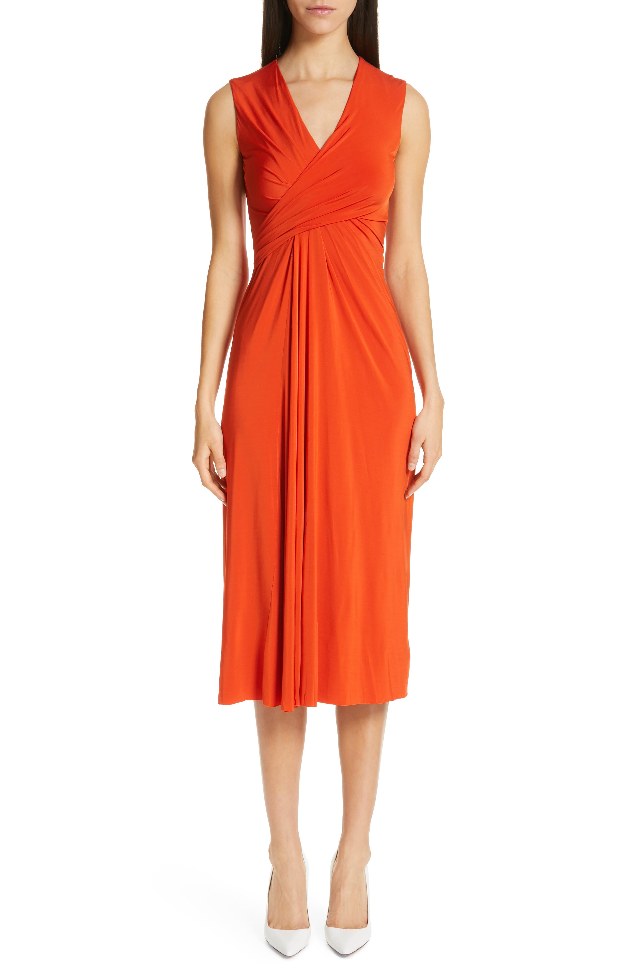 Jason Wu Collection Draped Jersey Dress, Orange