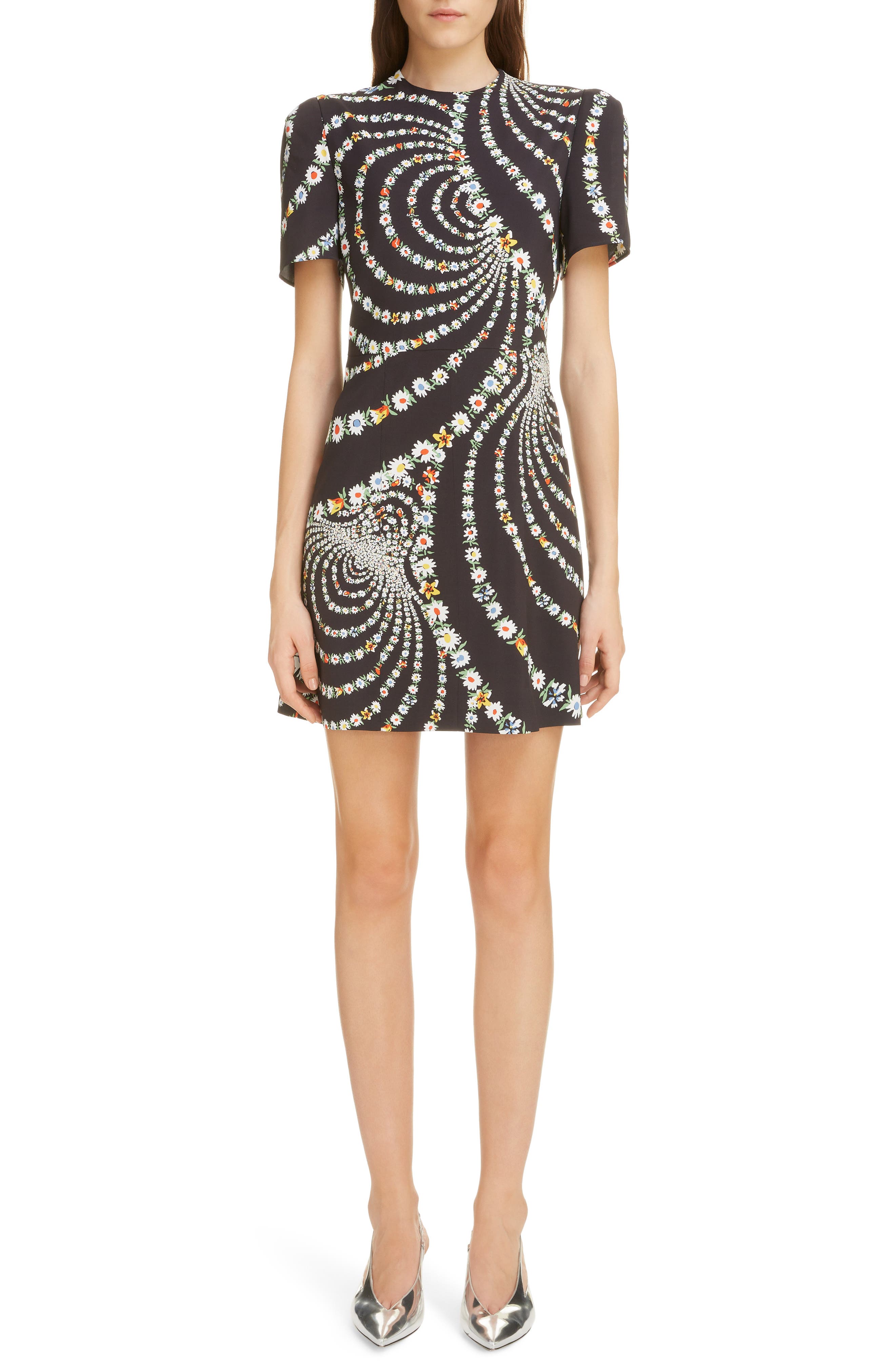 Givenchy Daisy Print Dress, 6 FR - Black