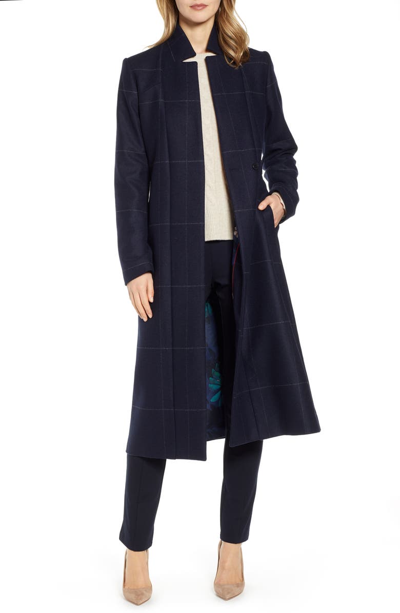 Ted Baker London Checked Tie Waist Trench Coat | Nordstrom
