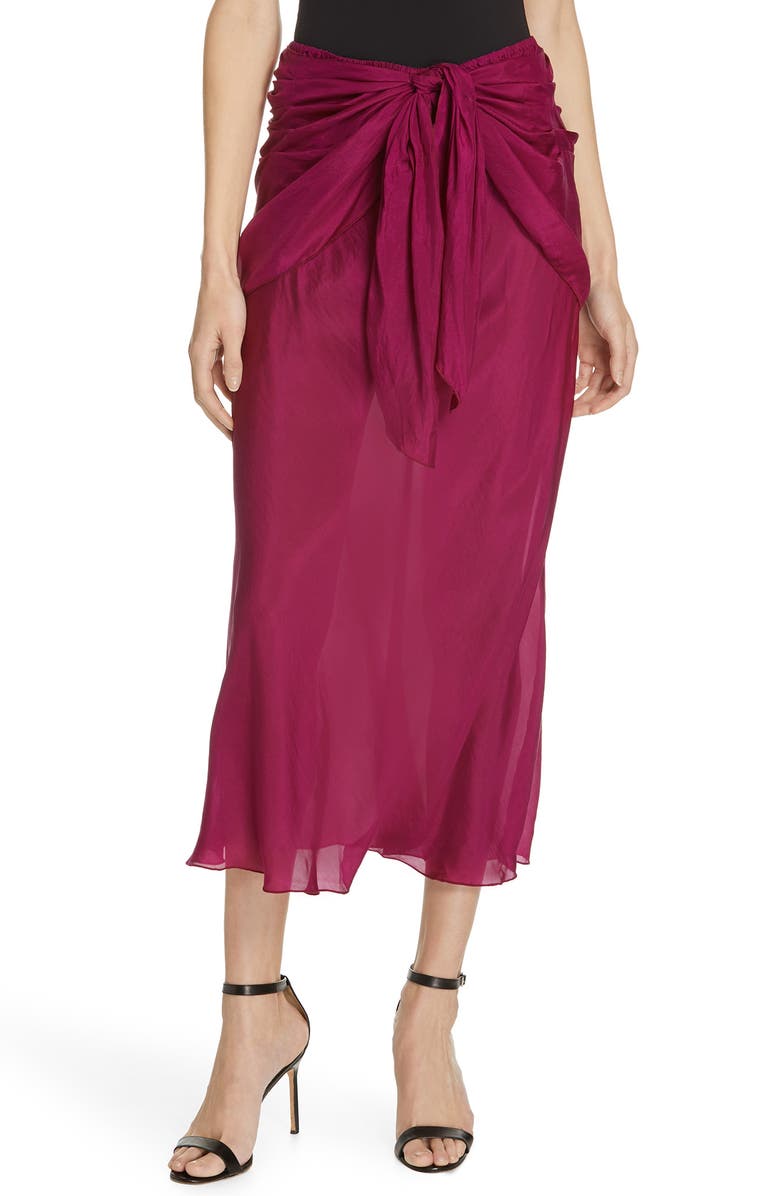Mes Demoiselles Skirts NEREIDE SILK MIDI SKIRT