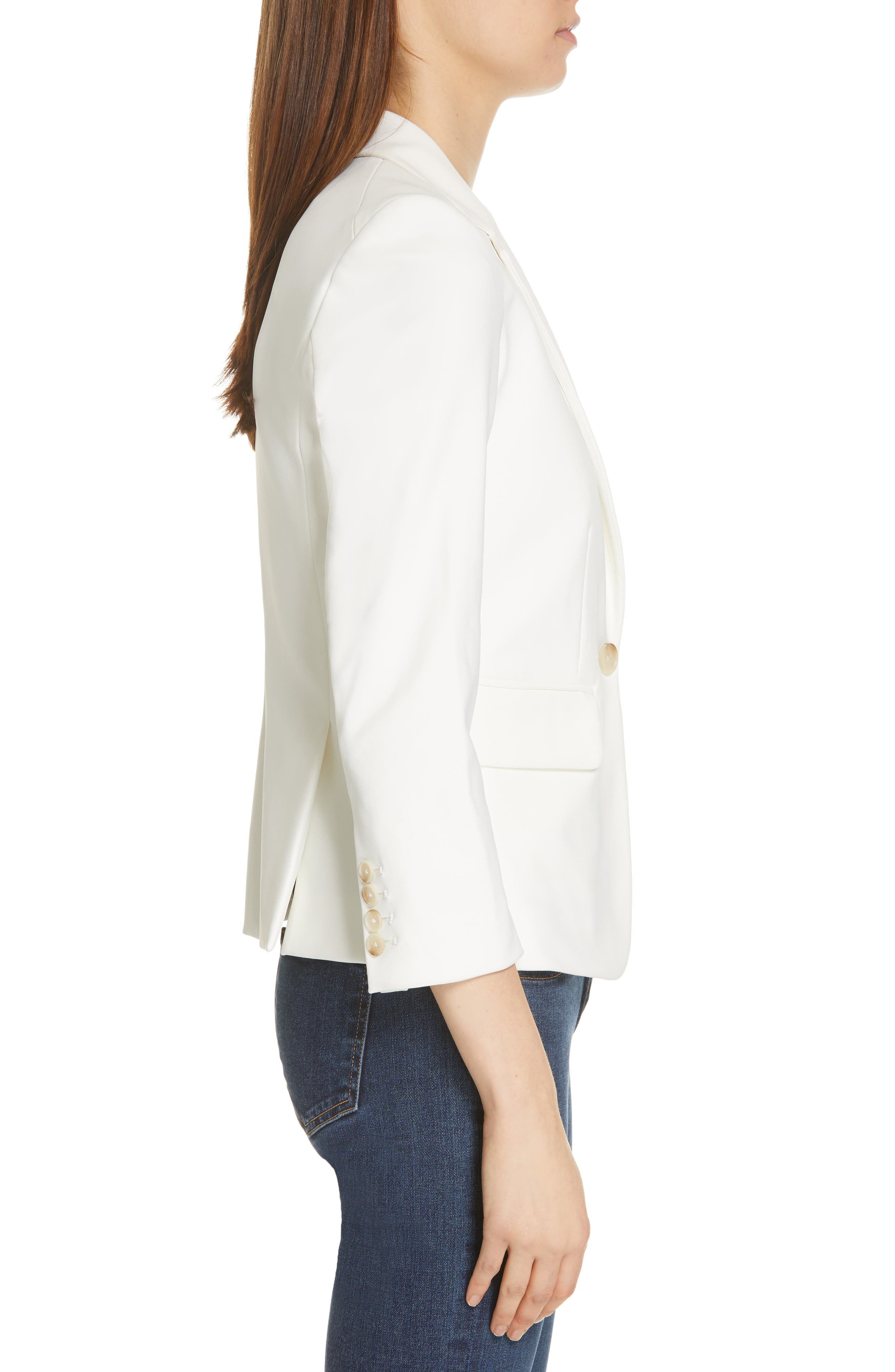 Veronica Beard Schoolboy Dickey Jacket In White