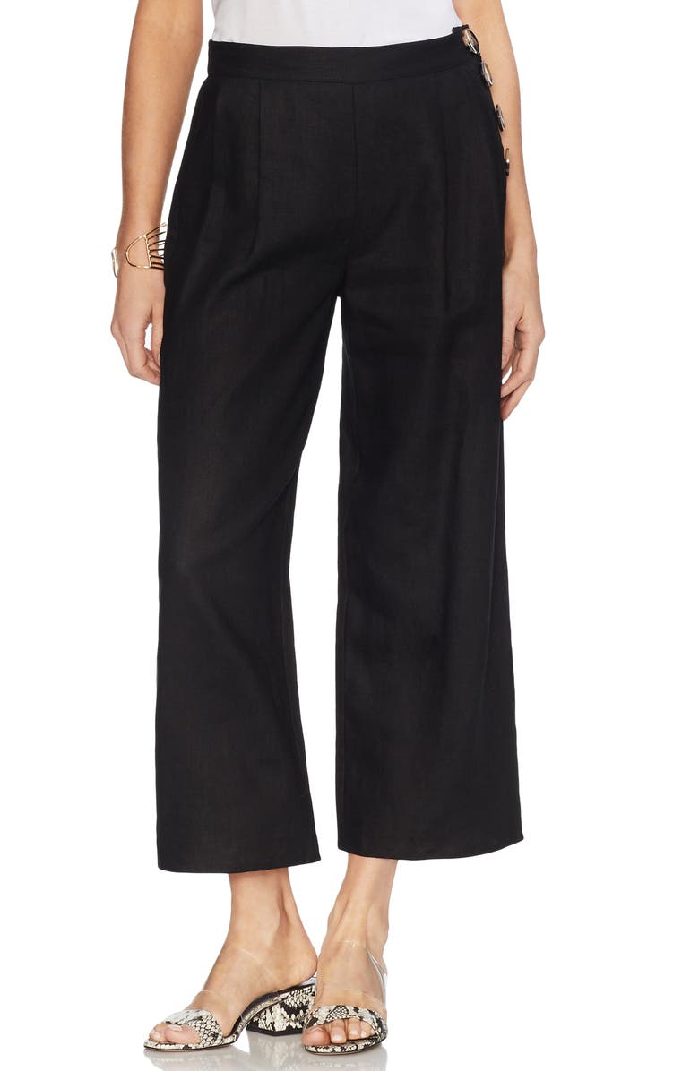Vince Camuto Pants WIDE LEG CROP LINEN PANTS