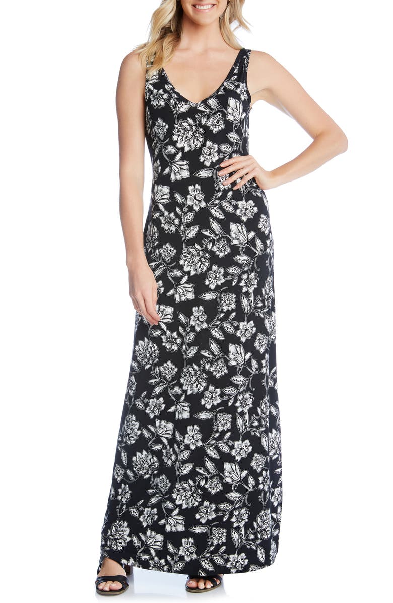 Karen Kane Dresses FLORAL PRINT MAXI DRESS