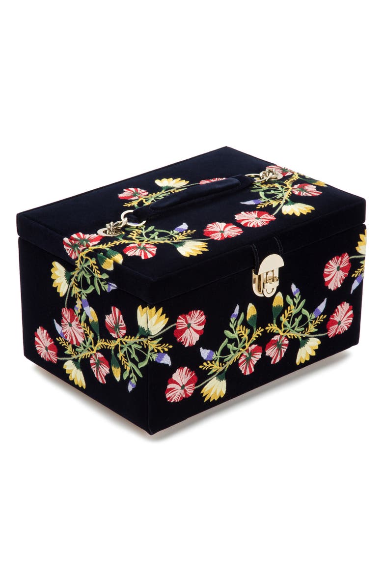 Wolf Zoe Medium Jewelry Box - Blue In Indigo