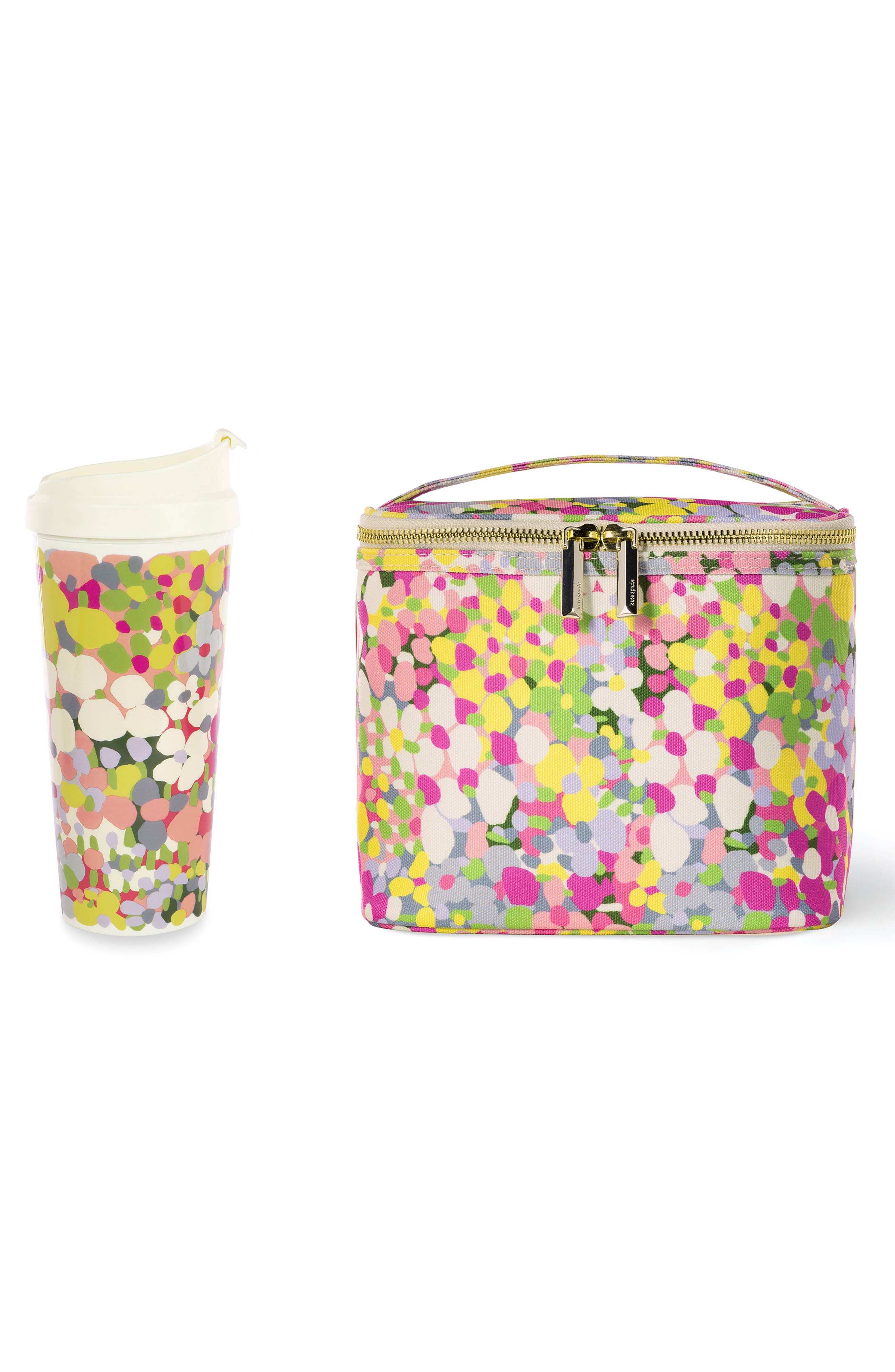 kate spade new york floral dot thermal mug & insulated lunch tote set