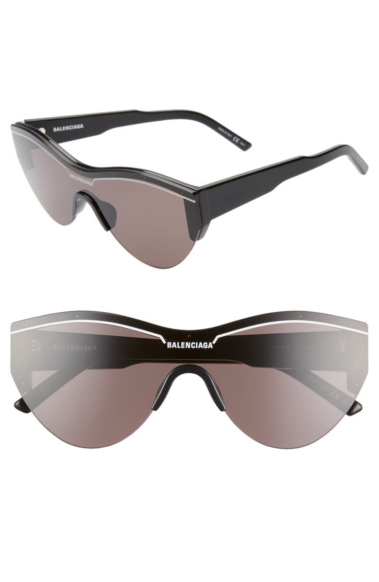 BALENCIAGA 99MM SHIELD SUNGLASSES,BB0004S002