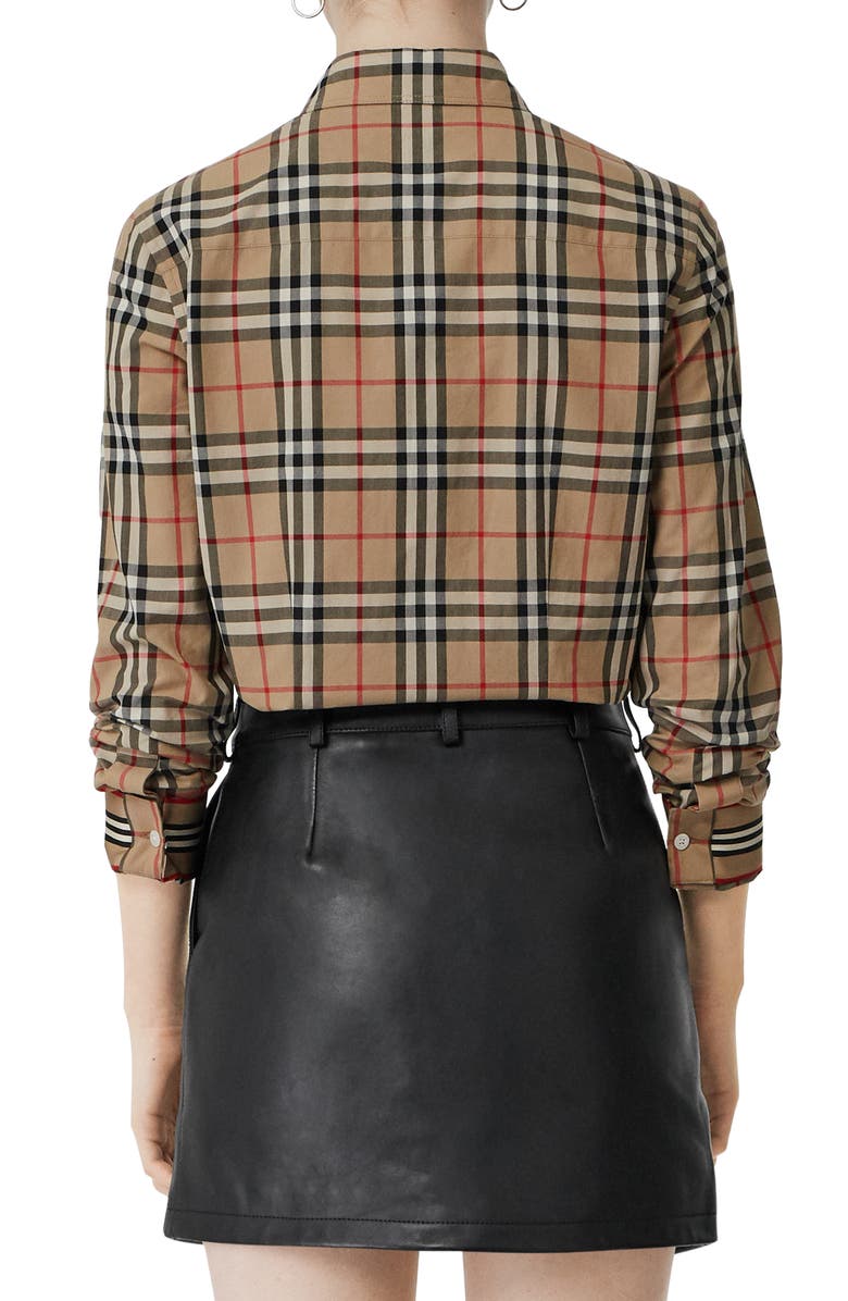 BURBERRY CHECK SLIM FIT SHIRT,8009033