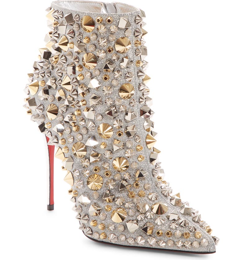 Christian Louboutin So Kate Studded Glitter Bootie (Women) | Nordstrom