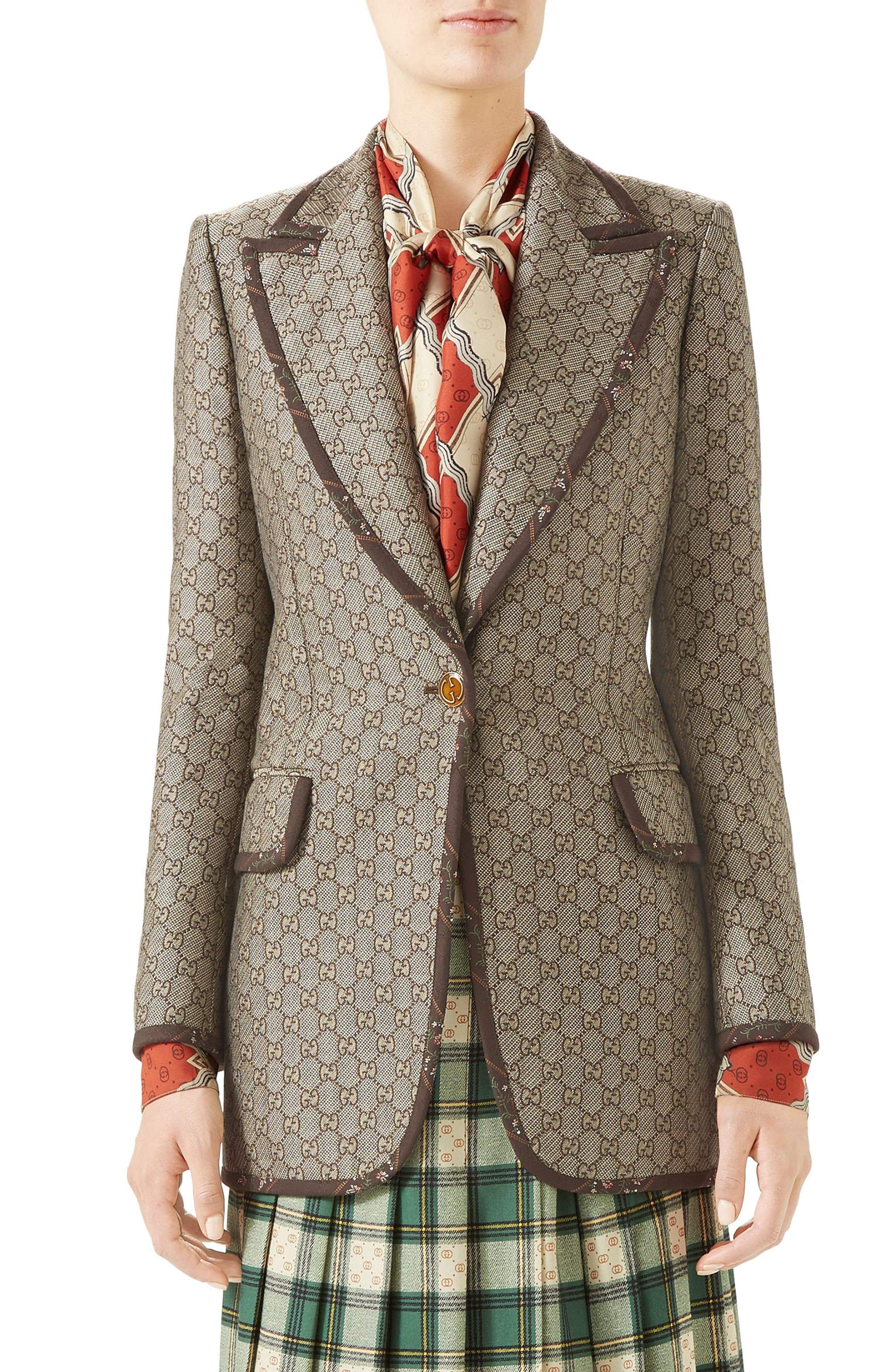 gucci monogram blazer
