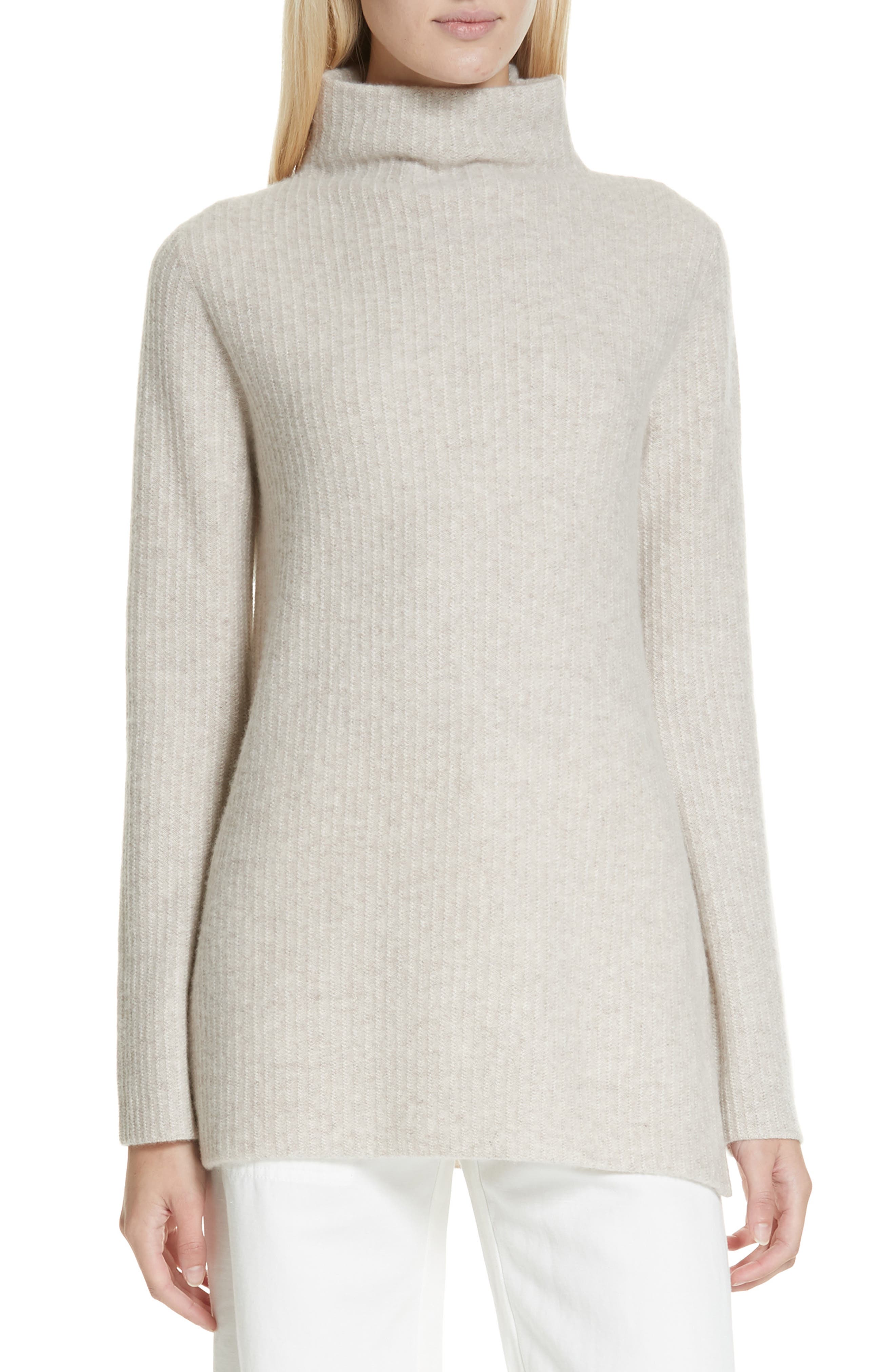 Vince Cashmere Funnel Neck Tunic Sweater Nordstrom