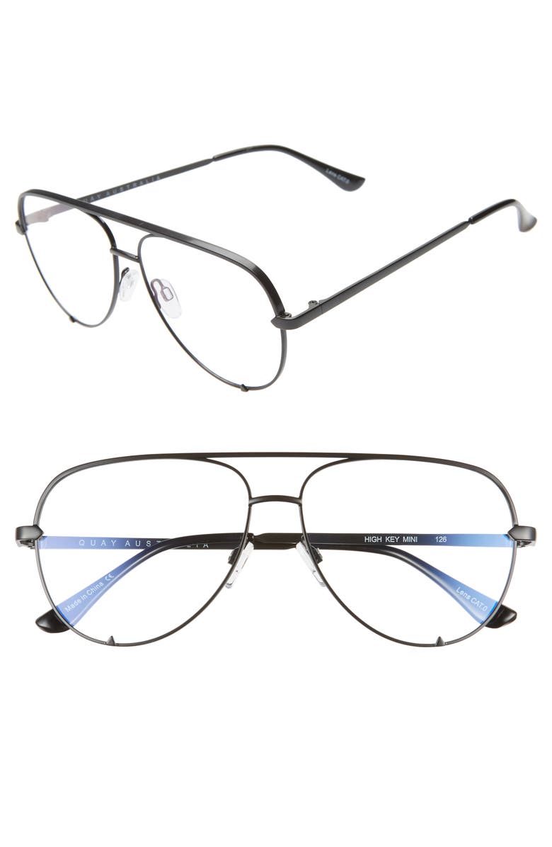 QUAY HIGH KEY 58MM BLUE LIGHT BLOCKING GLASSES,HIGH KEY
