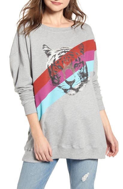Wildfox T-shirts TIGER STRIPES ROADTRIP SWEATSHIRT