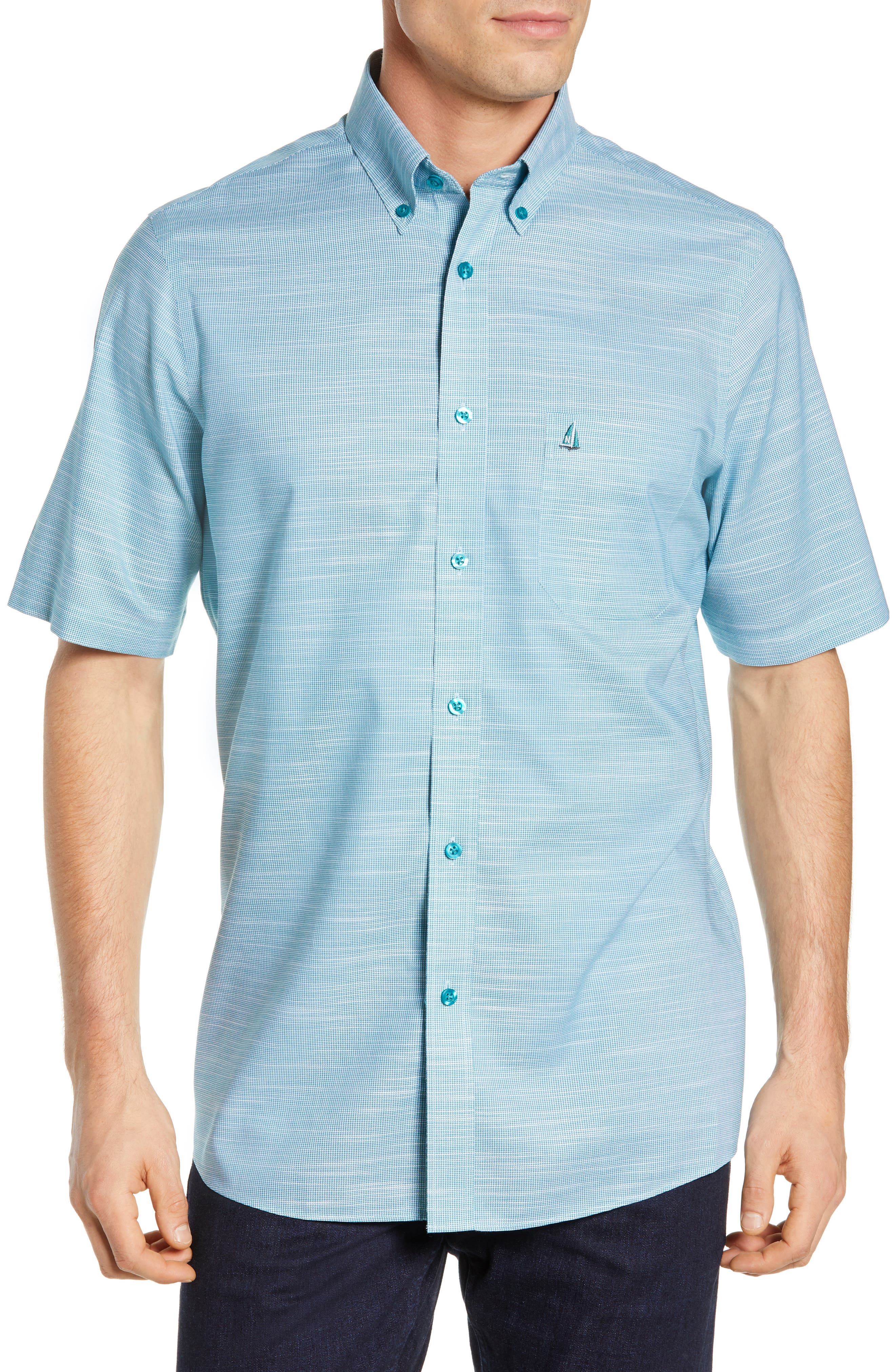 Nordstrom Men's Shop 'Classic' Smartcare™ Regular Fit Short Sleeve