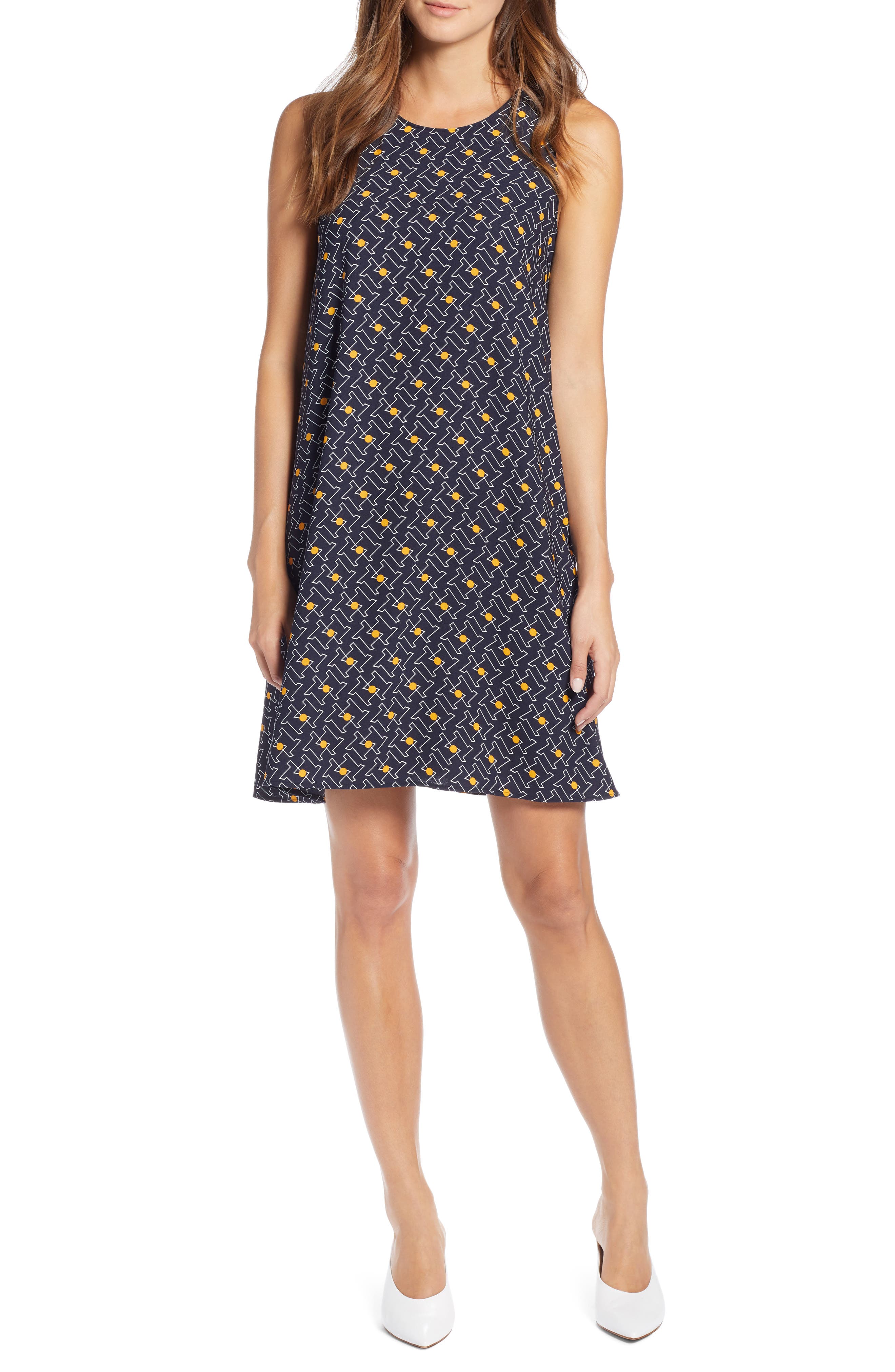 Halogen A-Line Dress, Blue