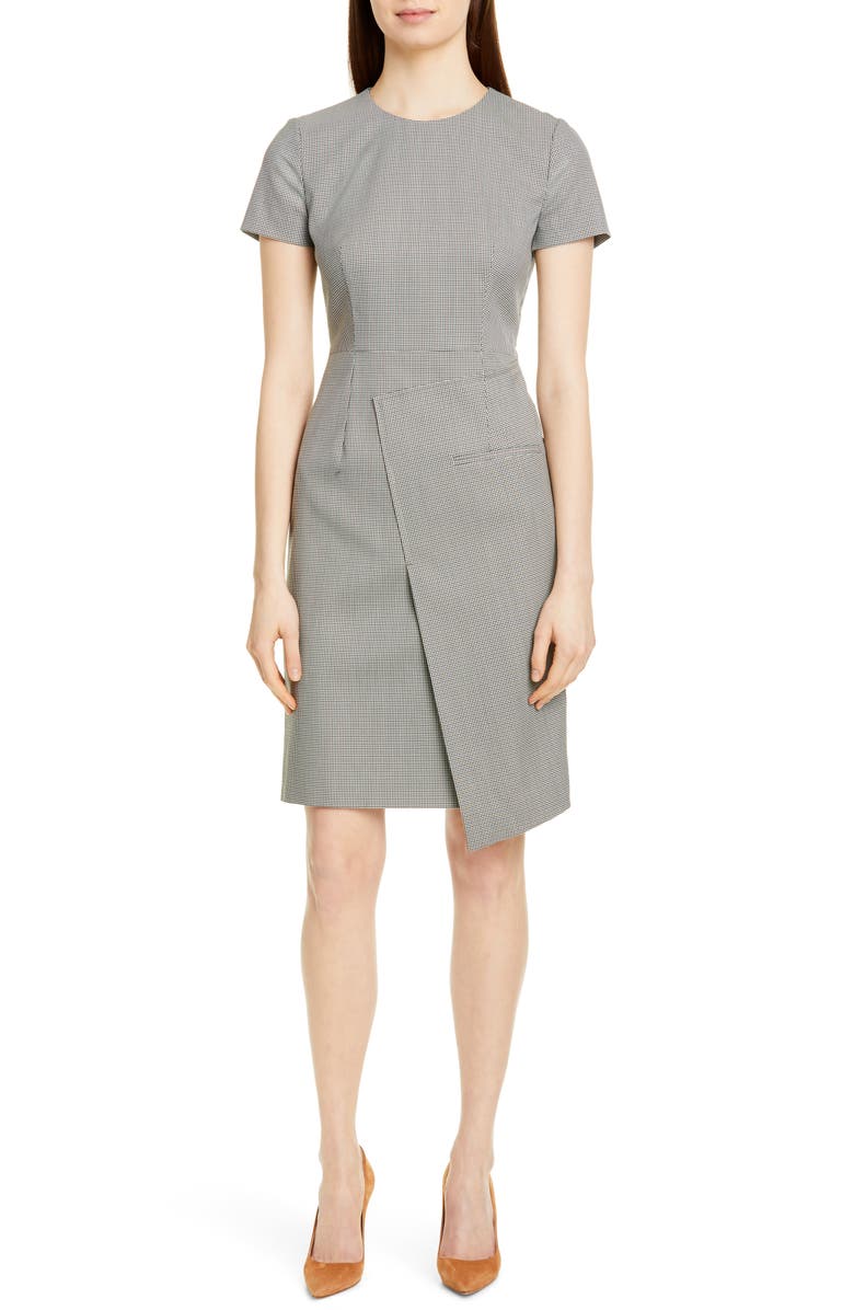 Boss Dresses DURETA MINI HOUNDSTOOTH SHEATH DRESS