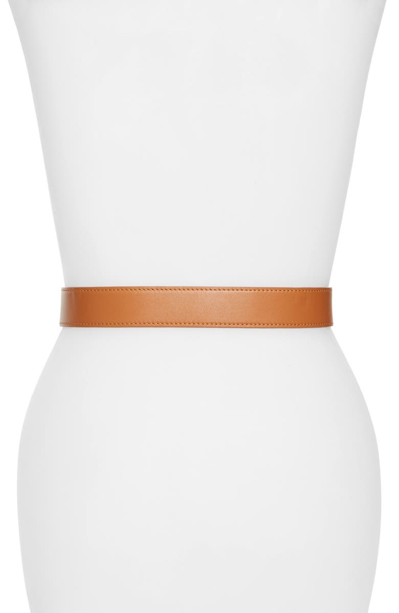 LOEWE ANAGRAM LOGO LEATHER BELT,515.01.011