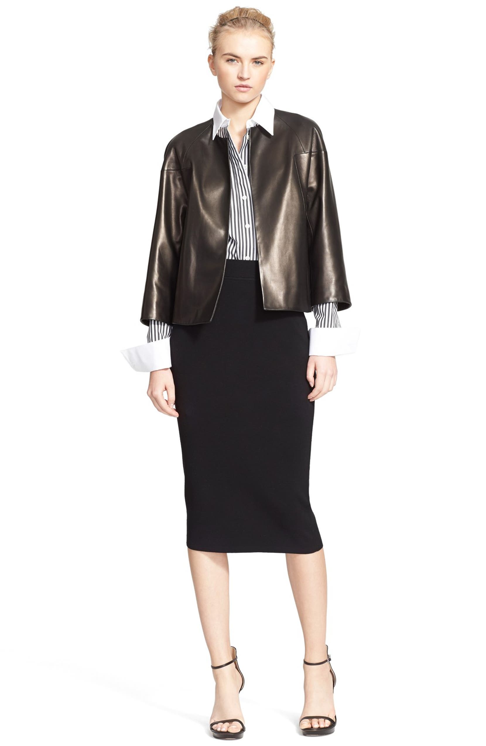 Michael Kors Plonge Leather Jacket Nordstrom