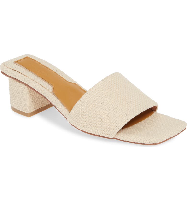 JAGGAR Meadow Woven Slide Sandal, Main, color, NATURAL FABRIC