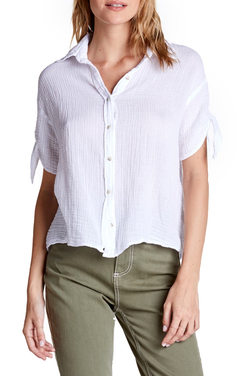 Michael Stars T-shirts TESS TIE SLEEVE SHIRT