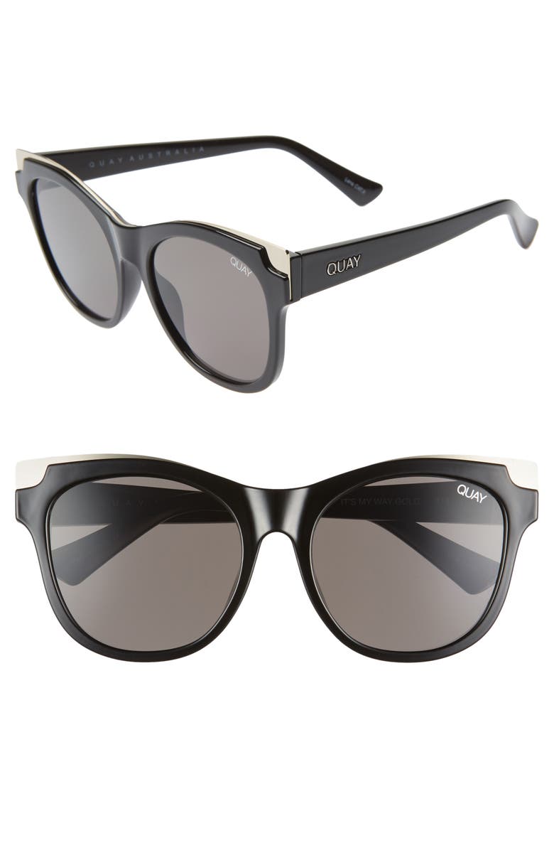 QUAY IT'S MY WAY 56MM CAT EYE SUNGLASSES,ITS MY WAY GOLD