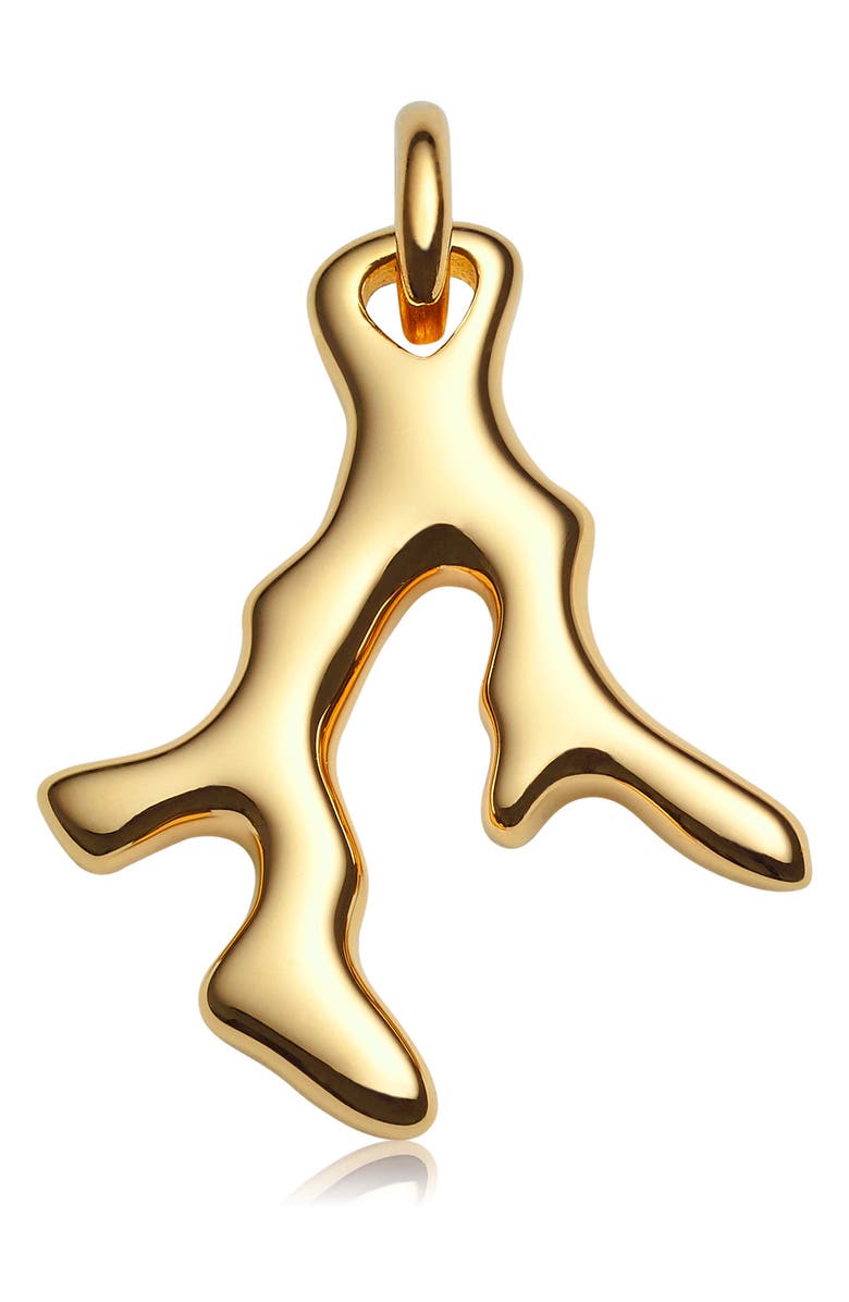 Monica Vinader Nura Mini Reef 18ct Yellow-gold Vermeil Pendant In Yellow Gold