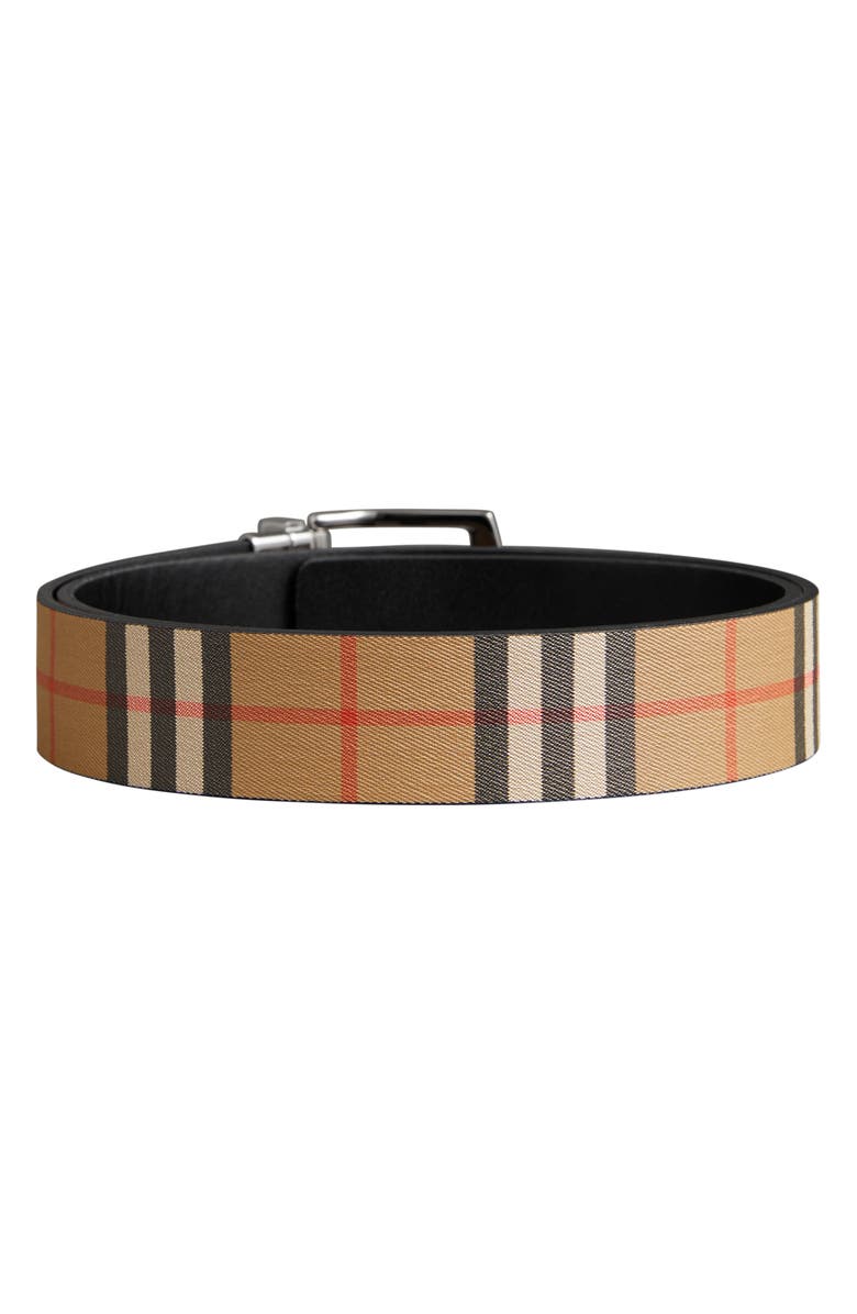 BURBERRY CLARK REVERSIBLE VINTAGE CHECK LEATHER BELT,4074826