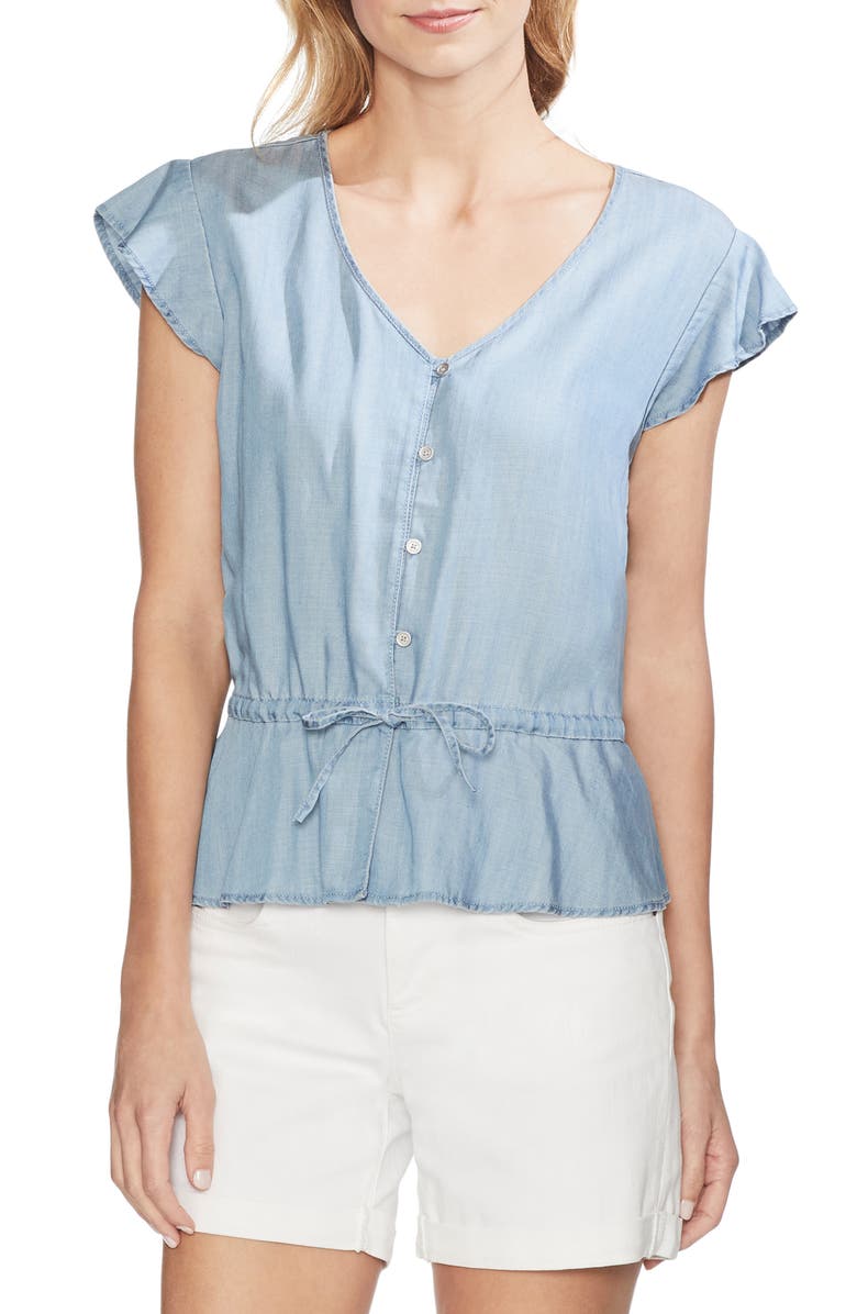 Vince Camuto Tops DRAWSTRING PEPLUM TOP
