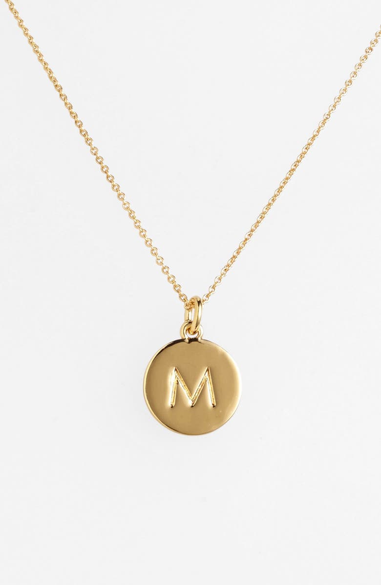 KATE SPADE NEW YORK one in a million initial pendant necklace, Main, color, M- GOLD