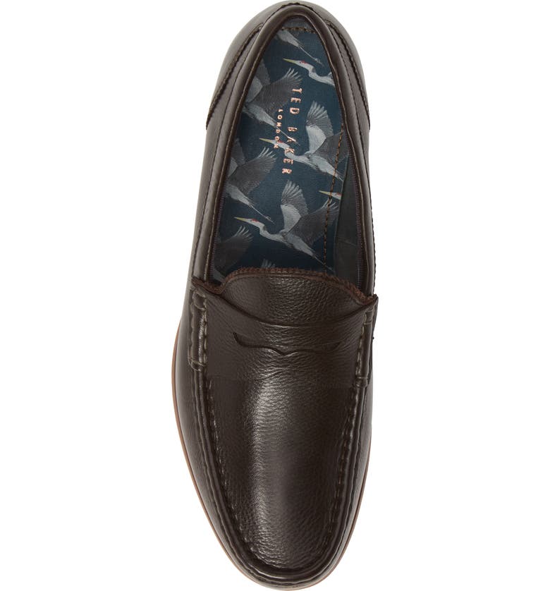 Ted Baker Men's Shornal Leather Penny Loafers In Brown Leather